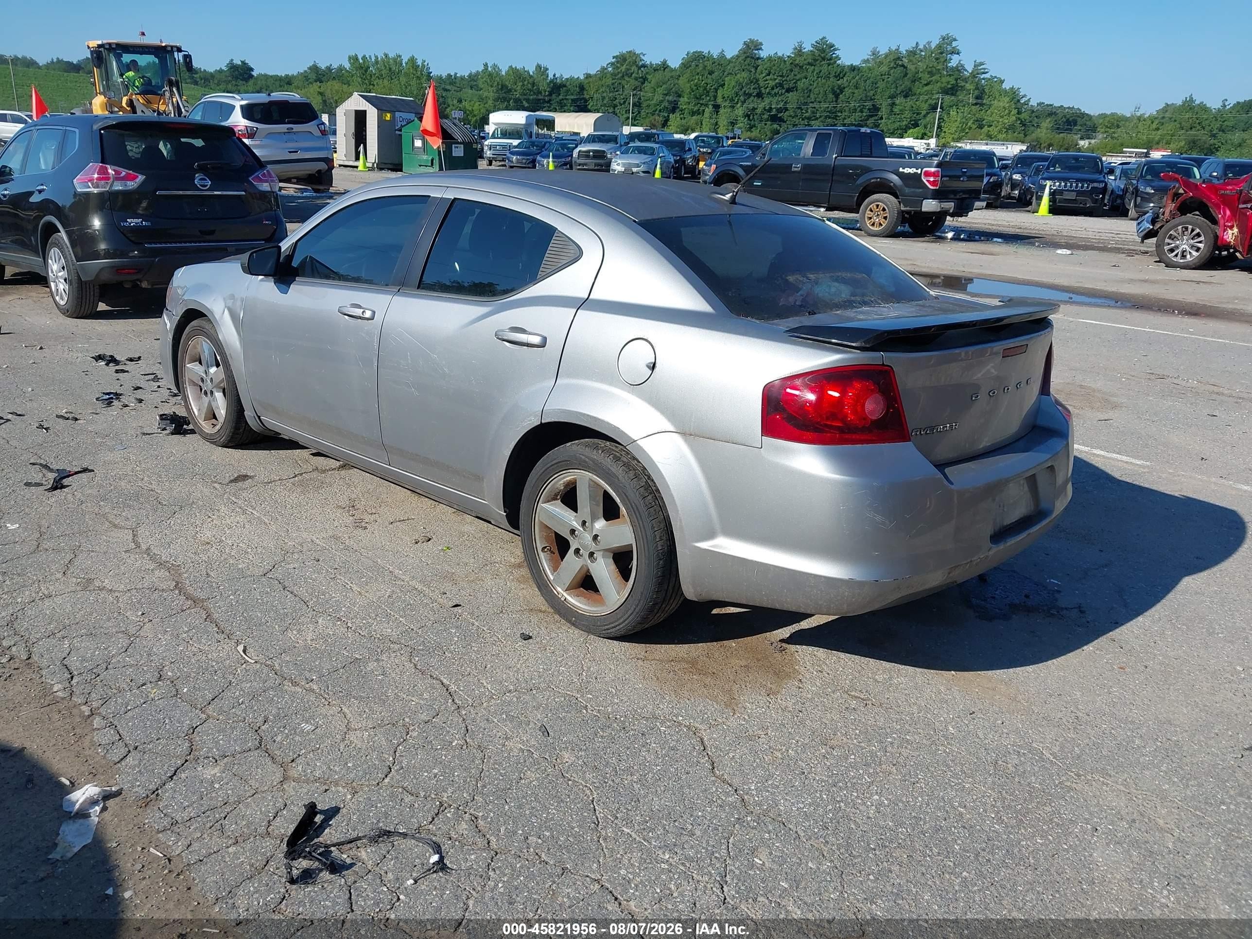 2013 Dodge Avenger Se Silver vin: 1C3CDZAB8DN536844