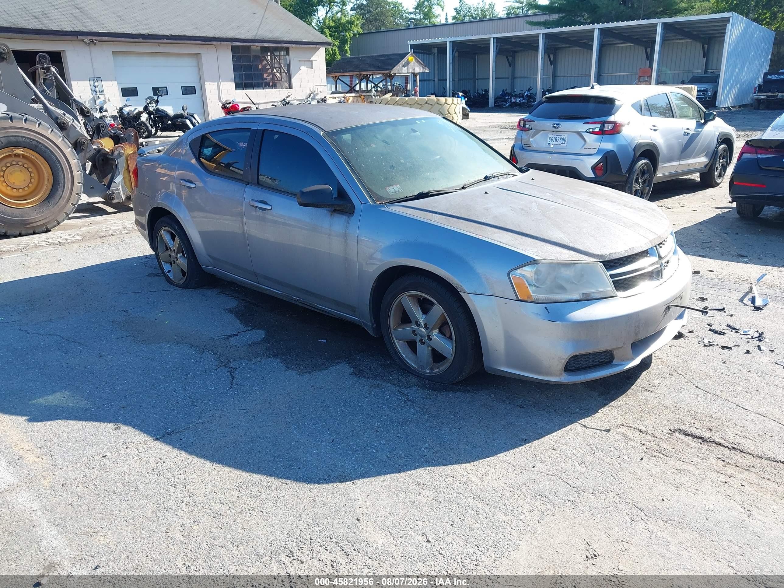 2013 Dodge Avenger Se Silver vin: 1C3CDZAB8DN536844