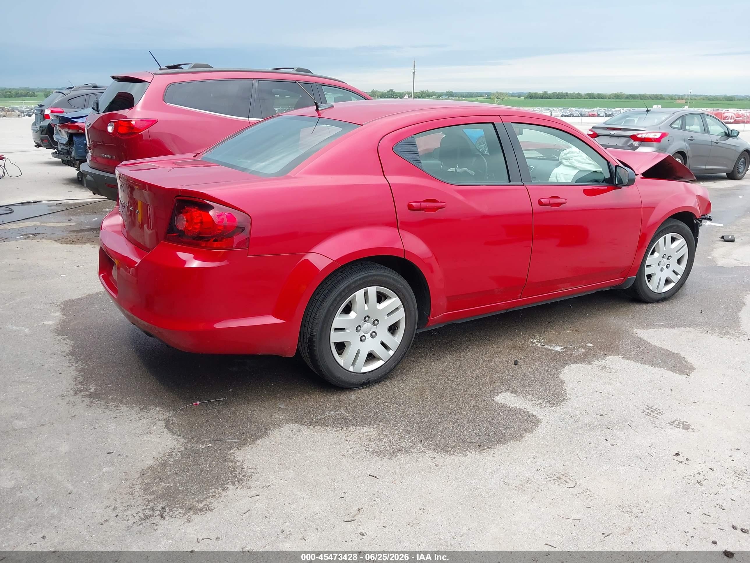 2013 Dodge Avenger Se Red vin: 1C3CDZAB8DN588314