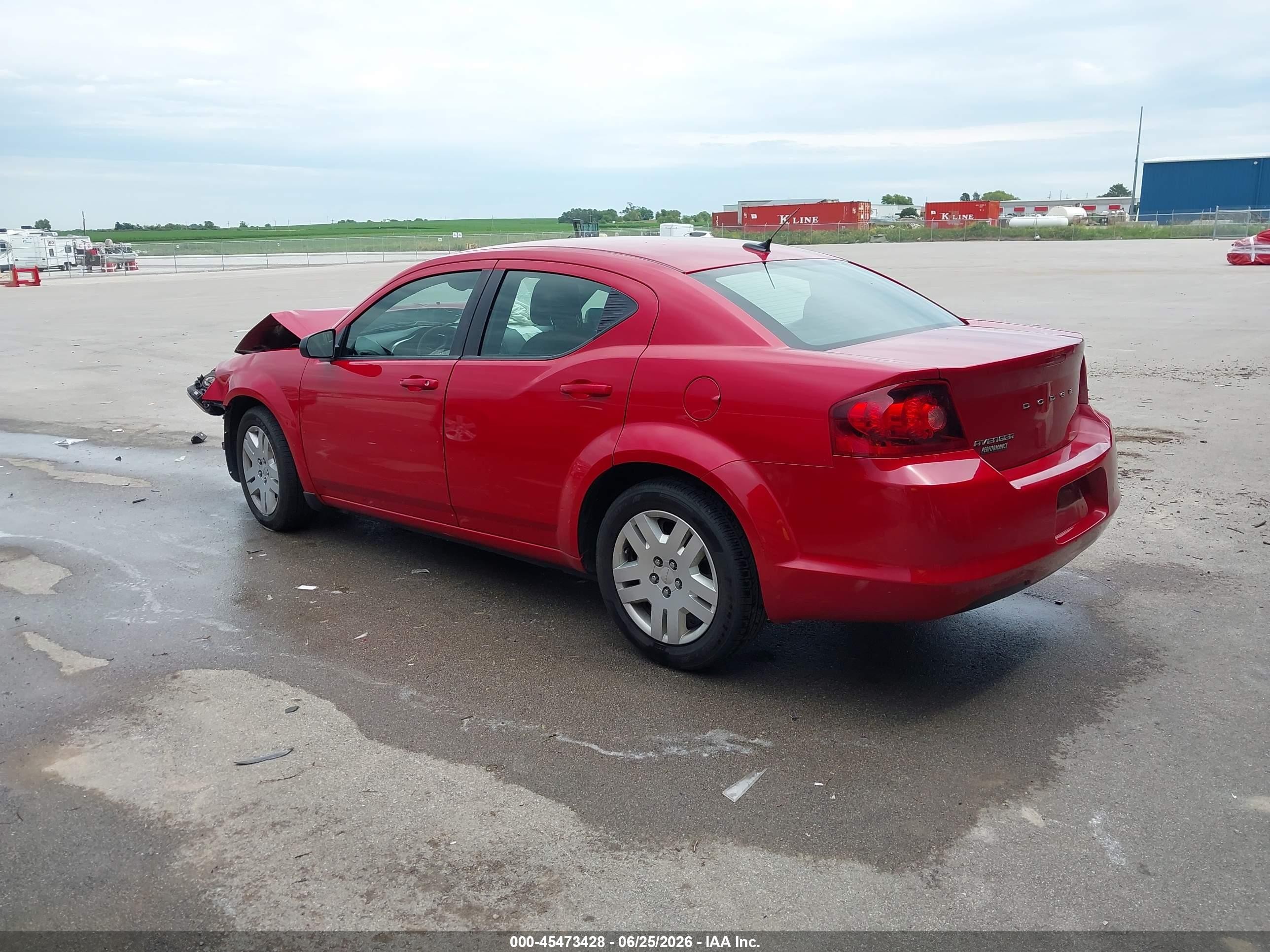 2013 Dodge Avenger Se Red vin: 1C3CDZAB8DN588314