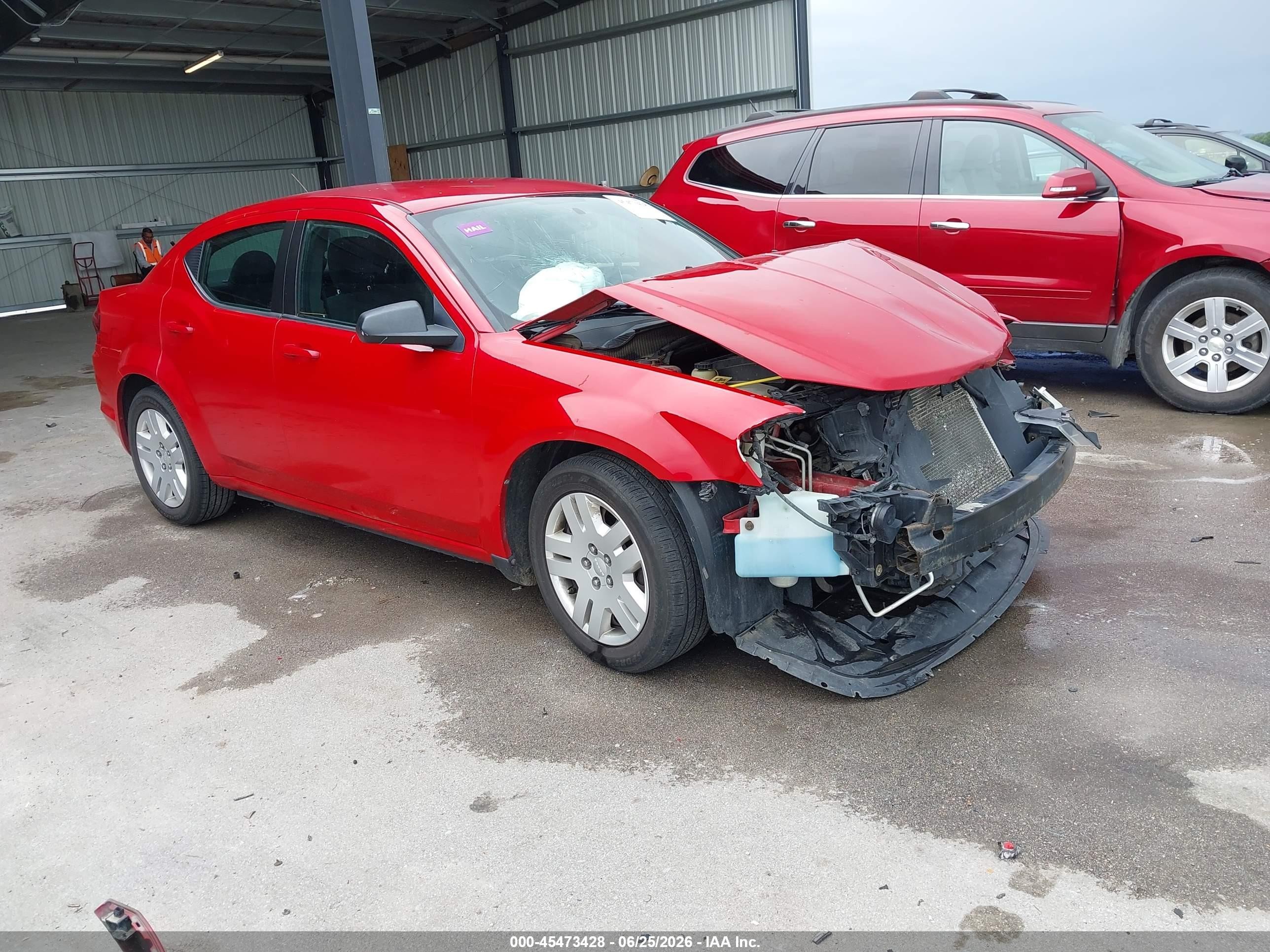 2013 Dodge Avenger Se Red vin: 1C3CDZAB8DN588314