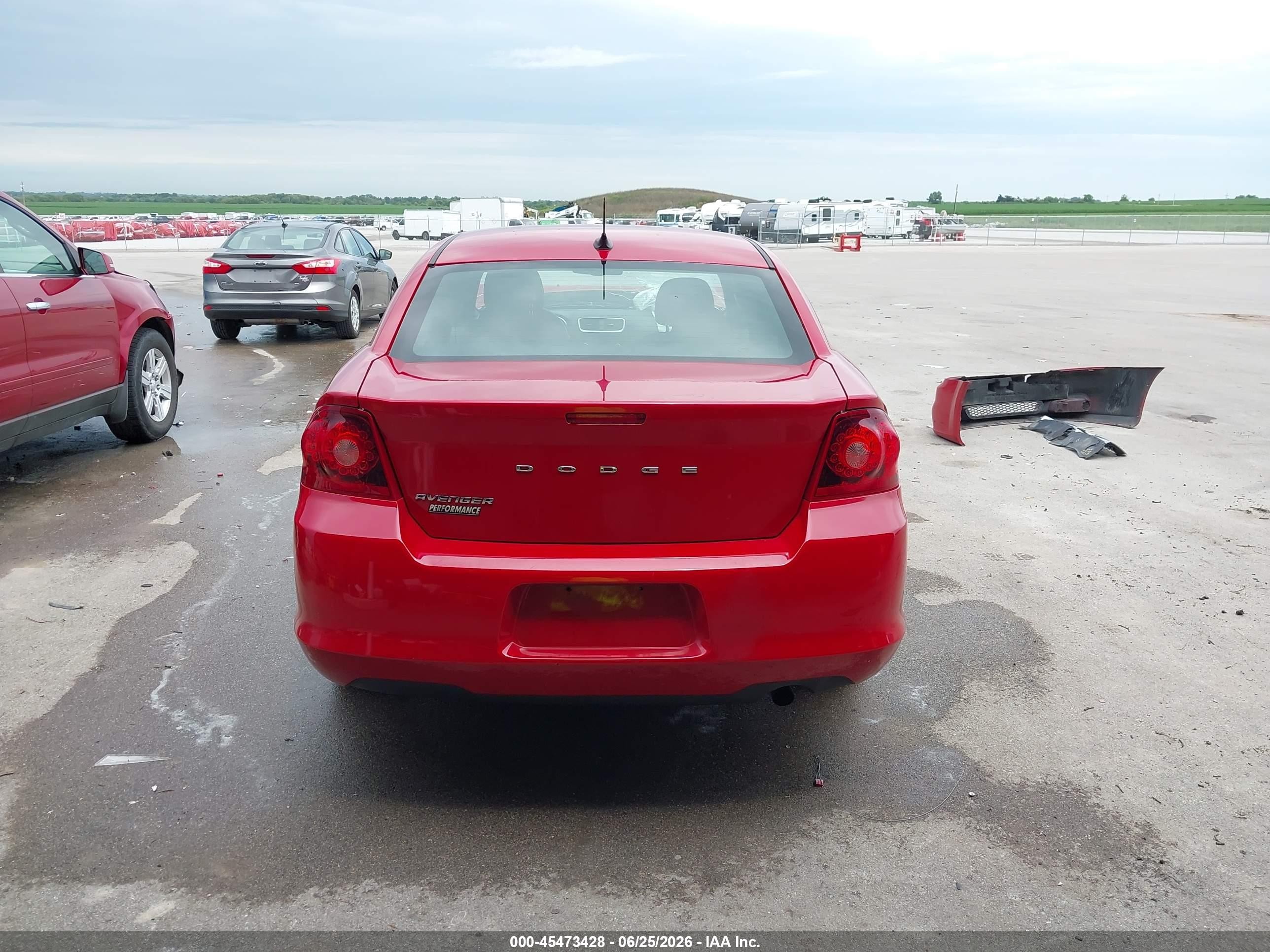 2013 Dodge Avenger Se Red vin: 1C3CDZAB8DN588314