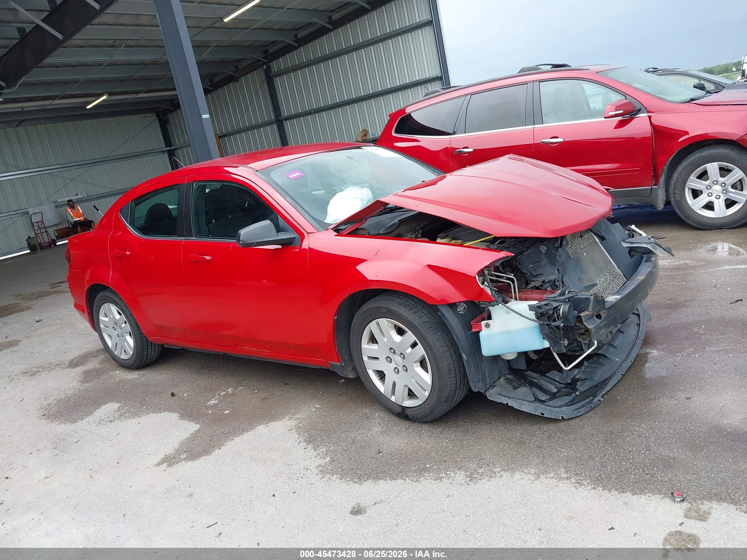 2013 Dodge Avenger Se Red vin: 1C3CDZAB8DN588314
