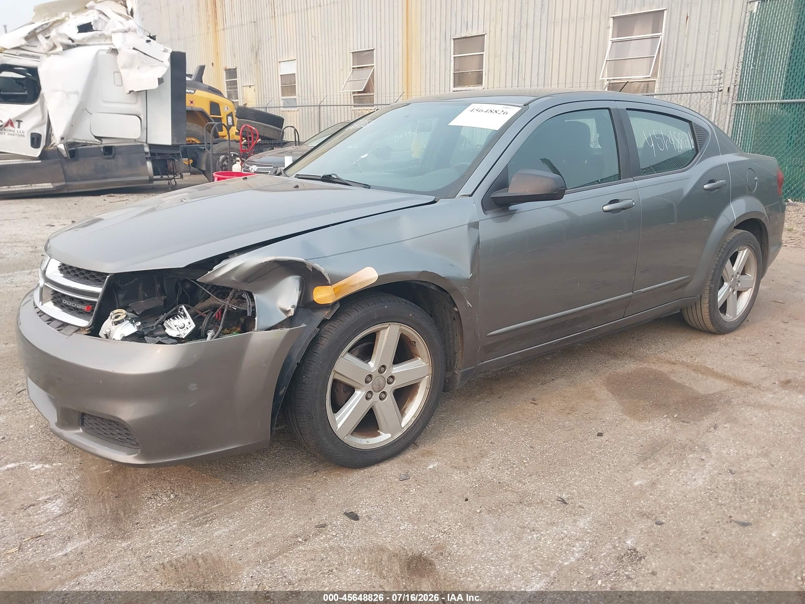 2013 Dodge Avenger Se Gray vin: 1C3CDZAB8DN712310