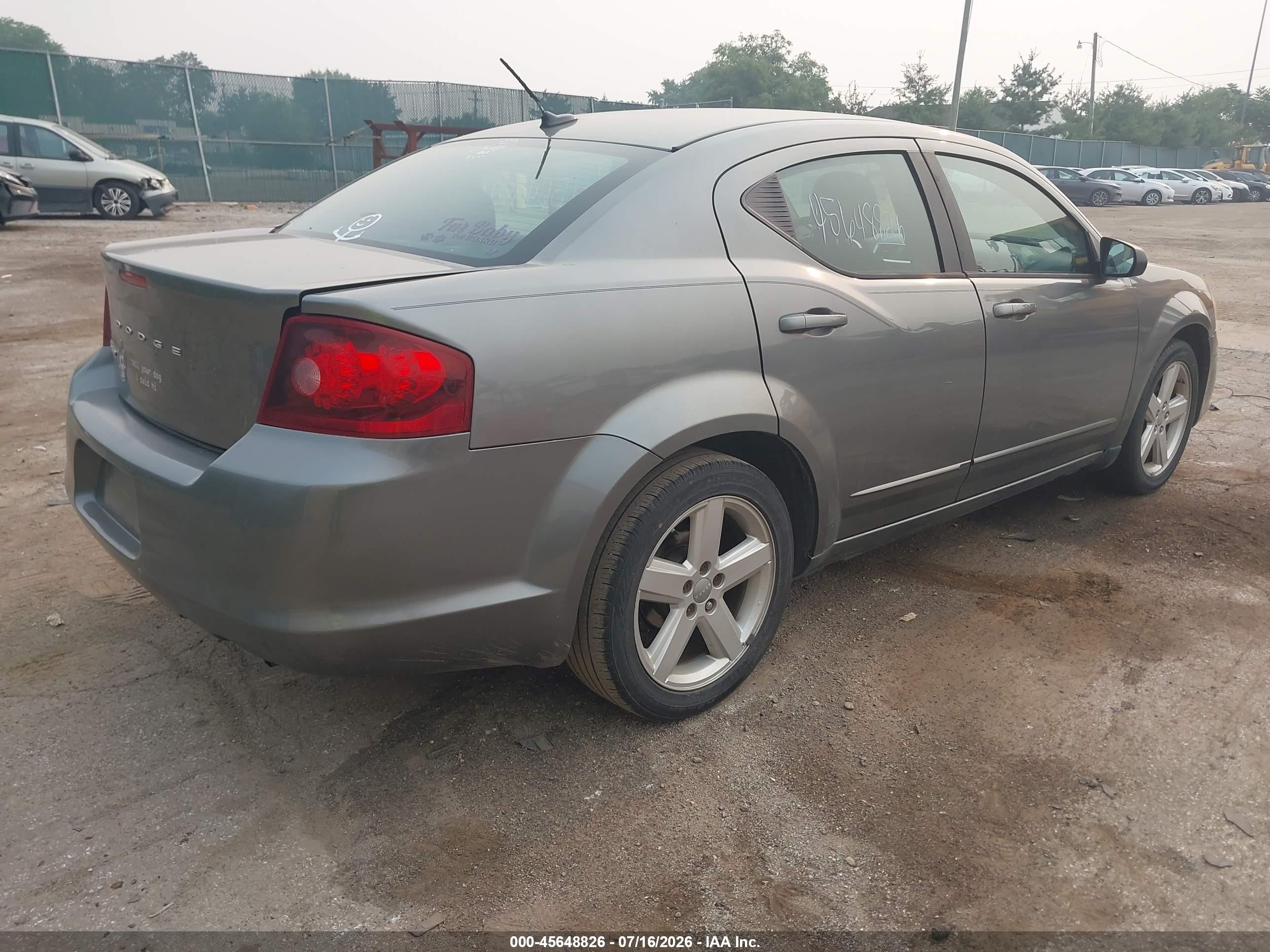 2013 Dodge Avenger Se Gray vin: 1C3CDZAB8DN712310