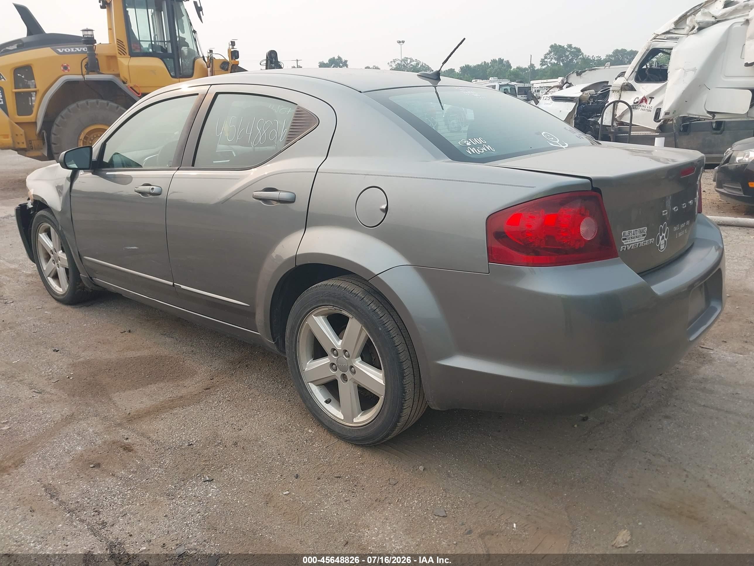 2013 Dodge Avenger Se Gray vin: 1C3CDZAB8DN712310