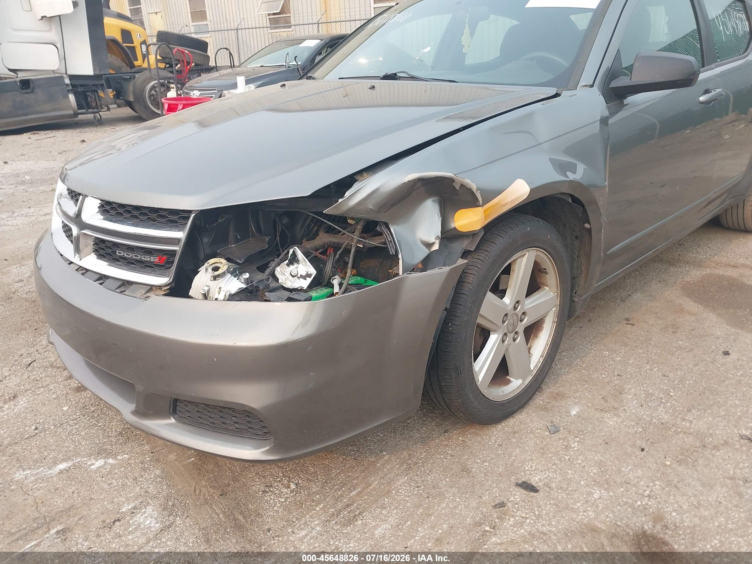 2013 Dodge Avenger Se Gray vin: 1C3CDZAB8DN712310