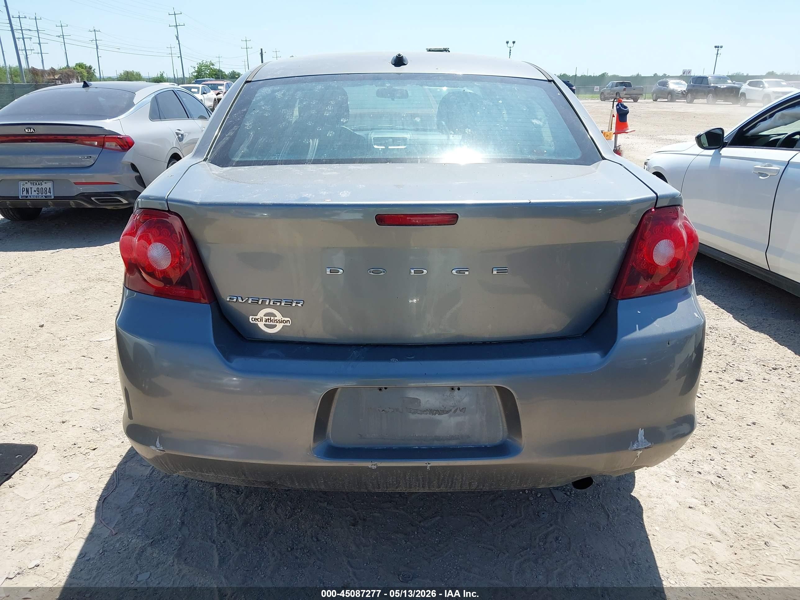 2013 Dodge Avenger Se Gray vin: 1C3CDZAB8DN740303
