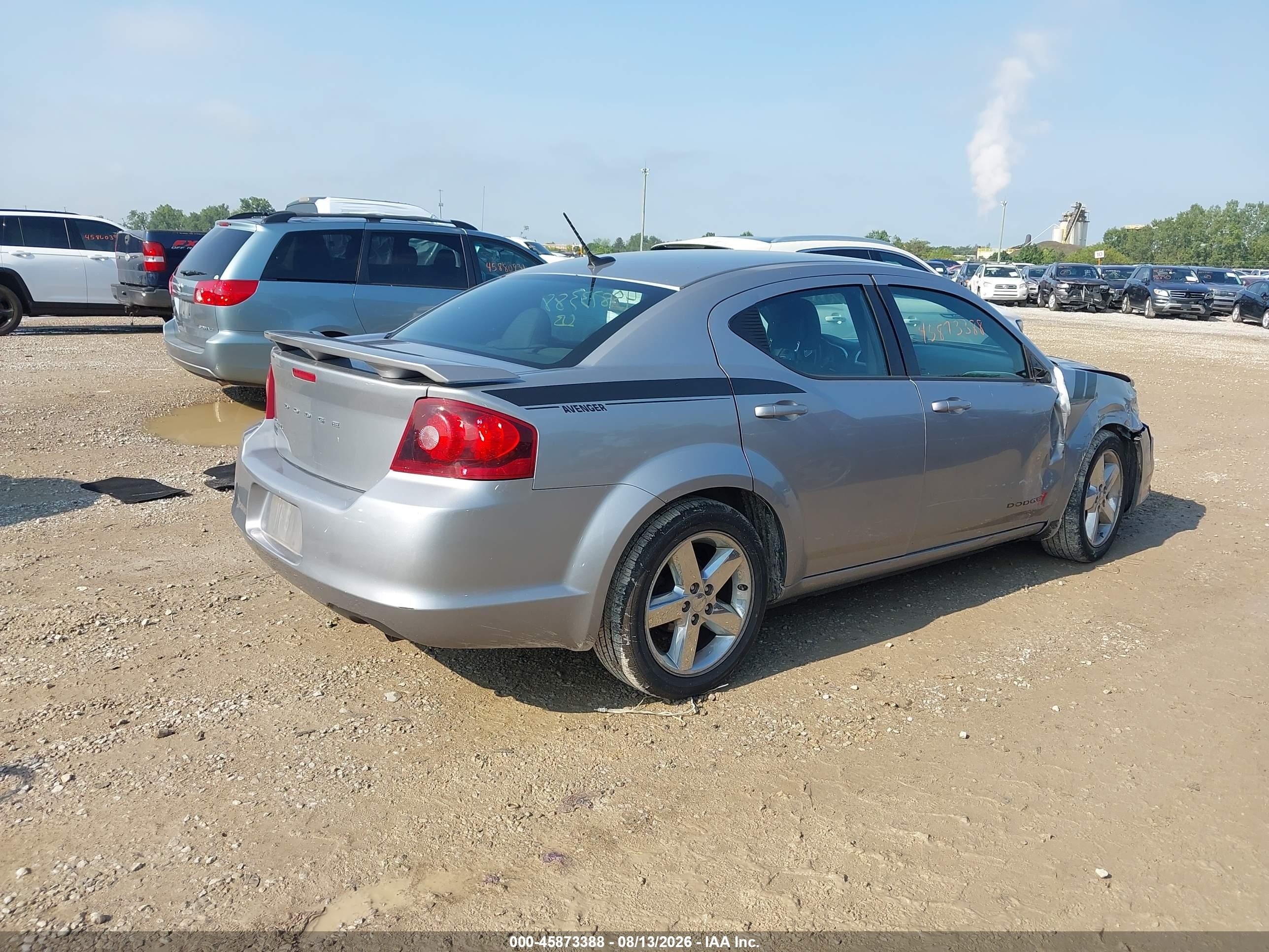 2014 Dodge Avenger Se Gray vin: 1C3CDZAB8EN116308
