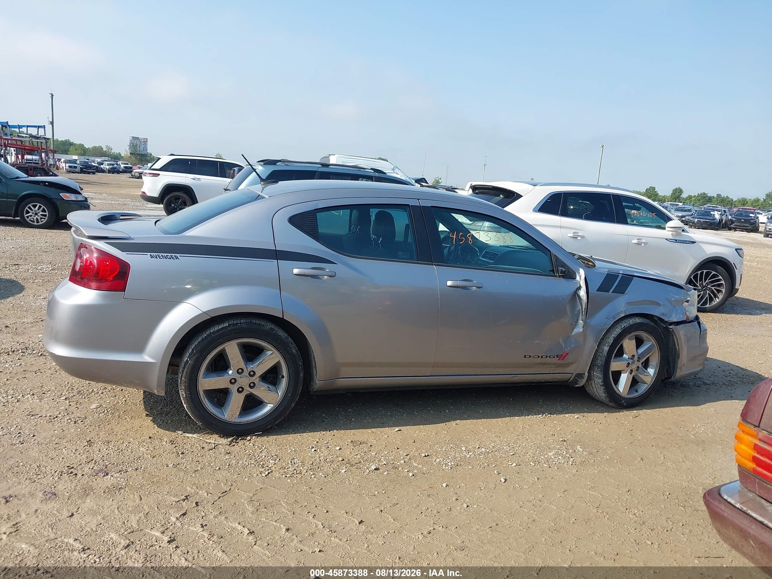 2014 Dodge Avenger Se Gray vin: 1C3CDZAB8EN116308