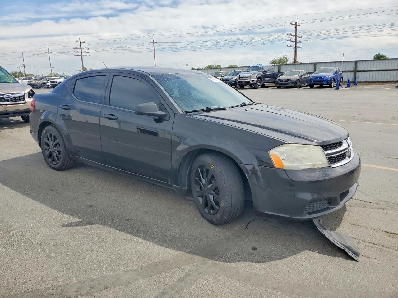 2014 Dodge Avenger Se Black vin: 1C3CDZAB8EN133495