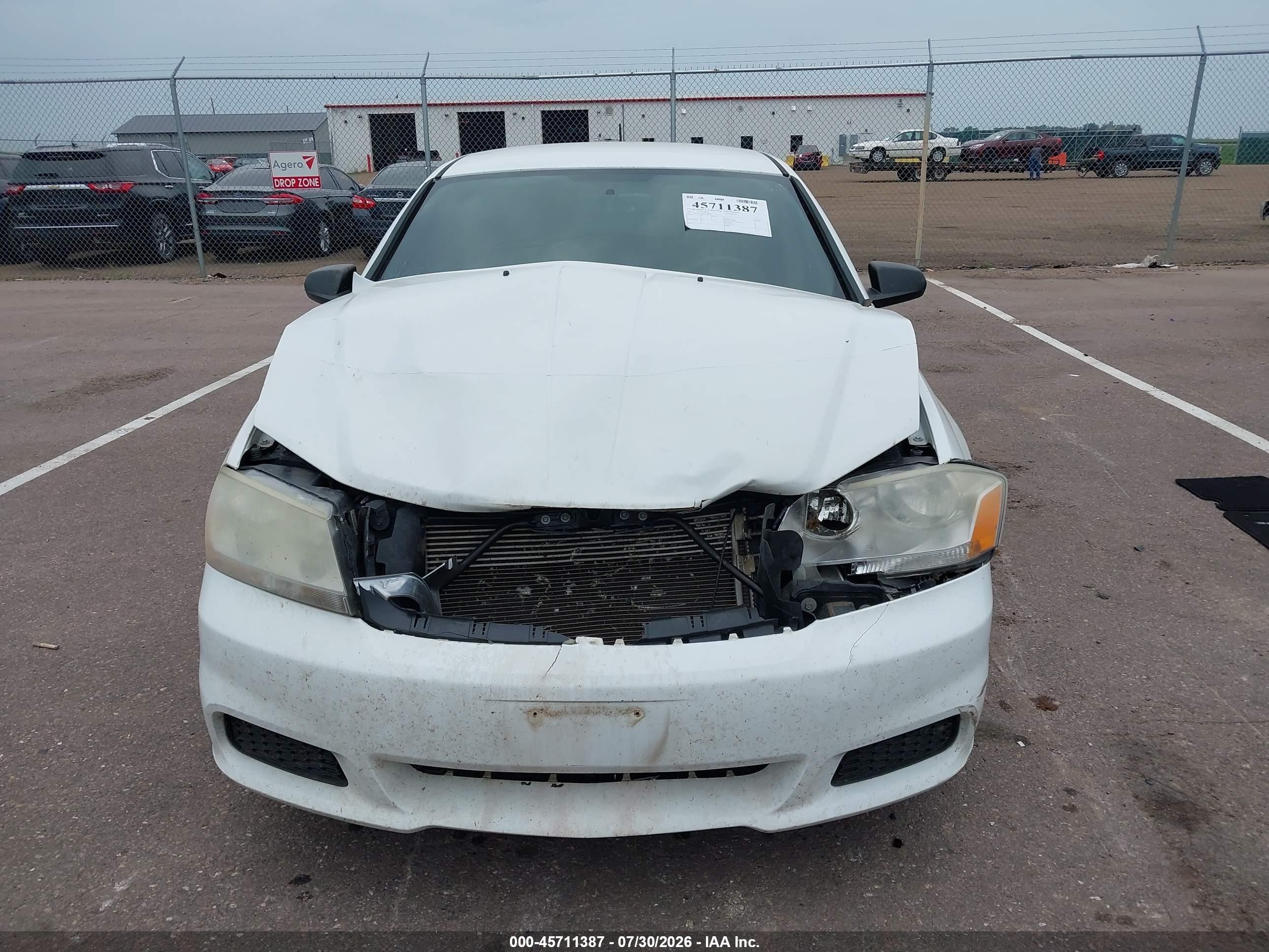 2014 Dodge Avenger Se White vin: 1C3CDZAB8EN139989