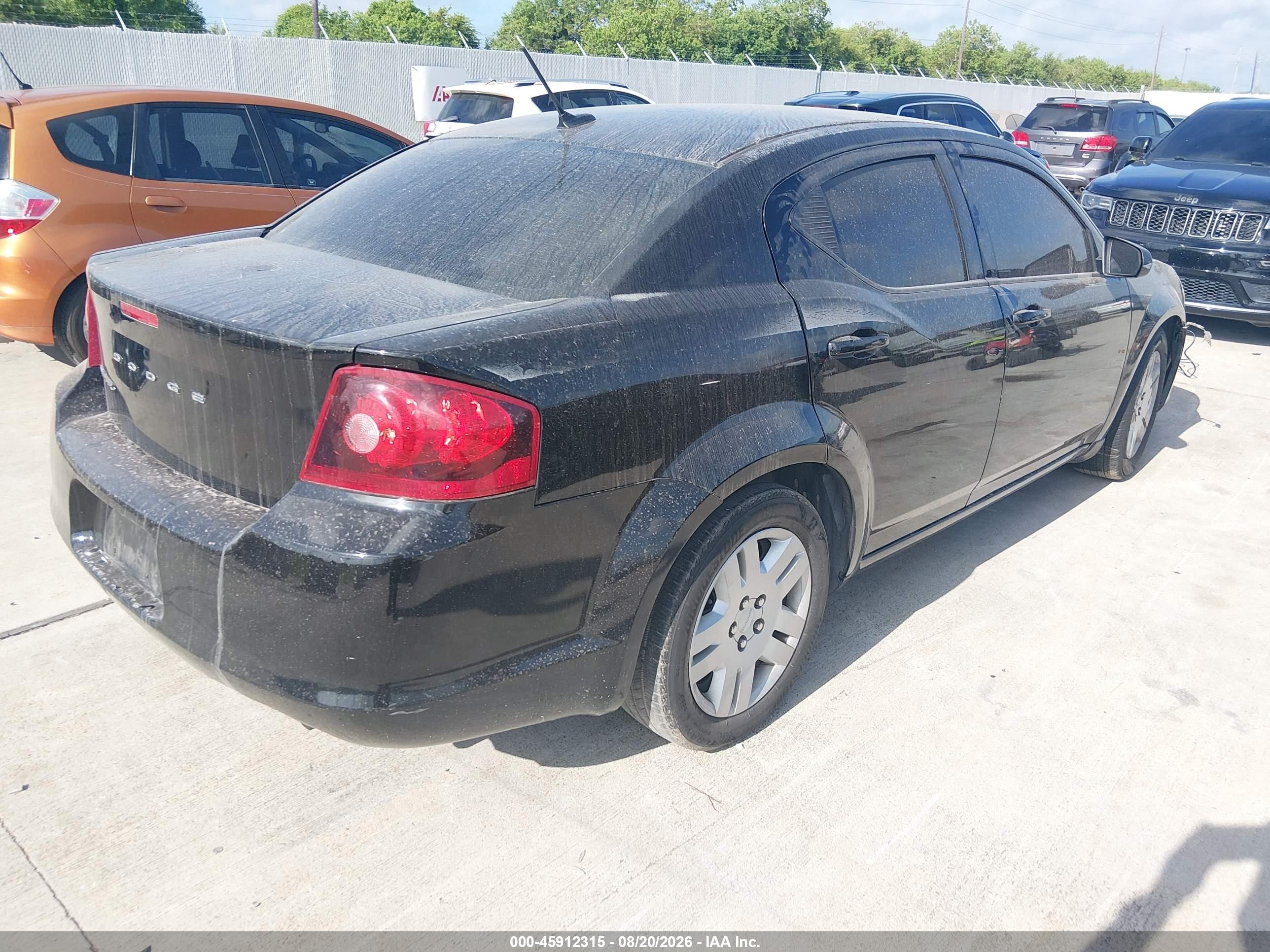2014 Dodge Avenger Se Черный vin: 1C3CDZAB8EN145467
