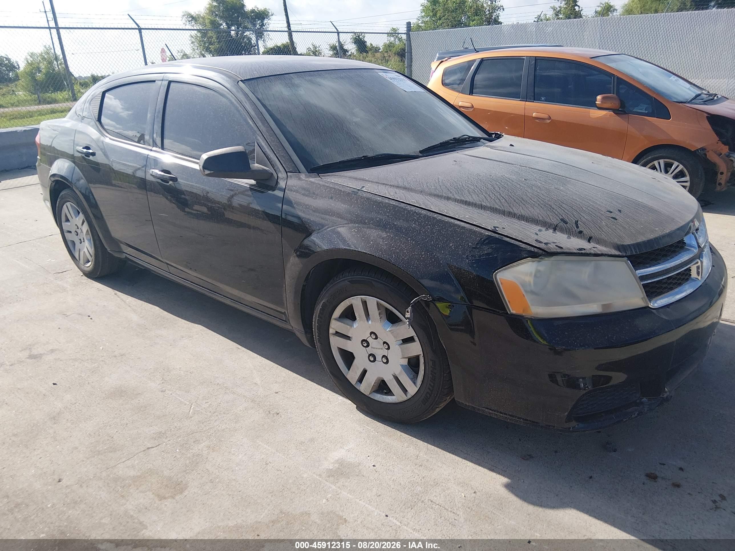 2014 Dodge Avenger Se Black vin: 1C3CDZAB8EN145467