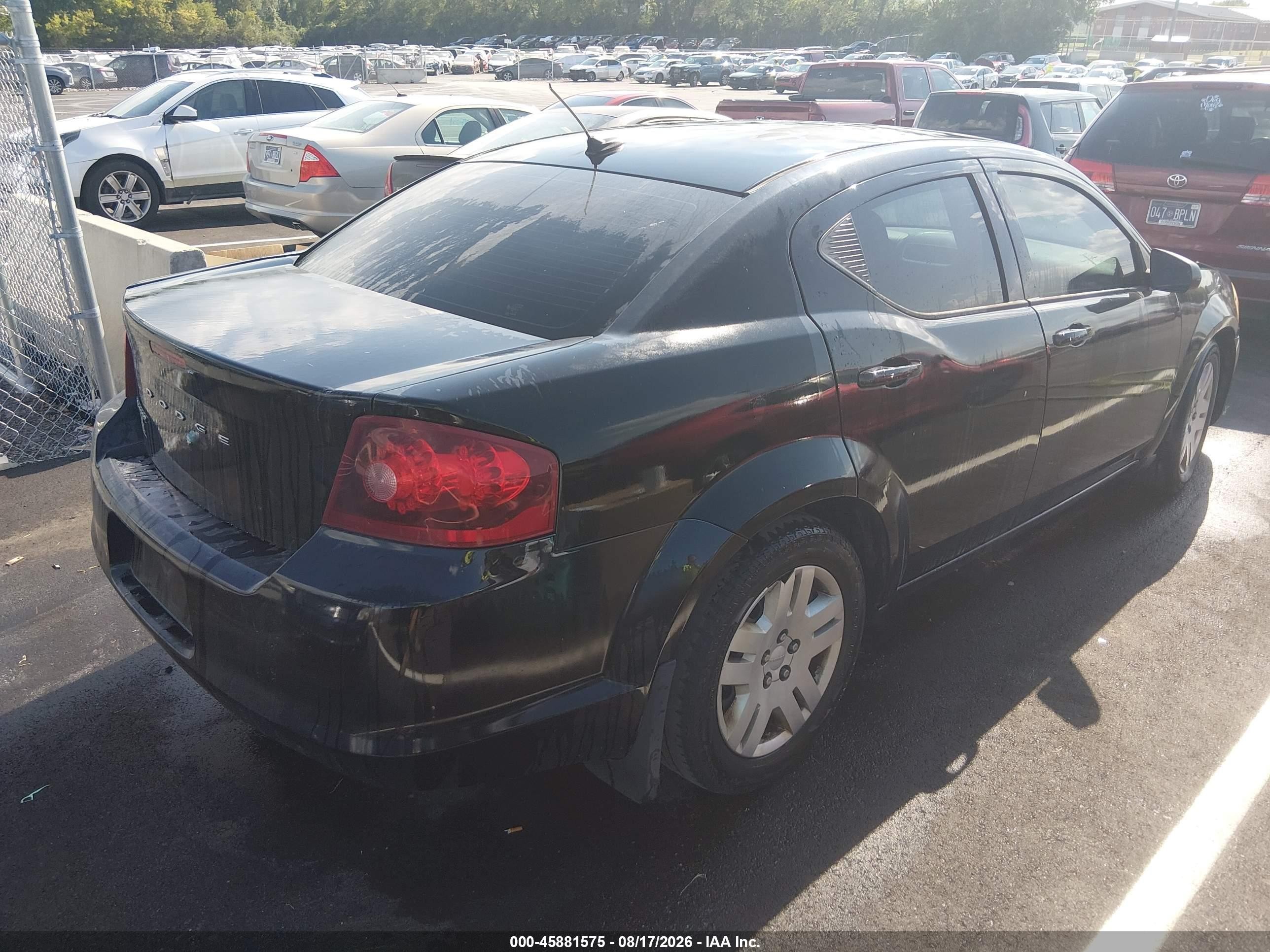 2014 Dodge Avenger Se Черный vin: 1C3CDZAB8EN165590