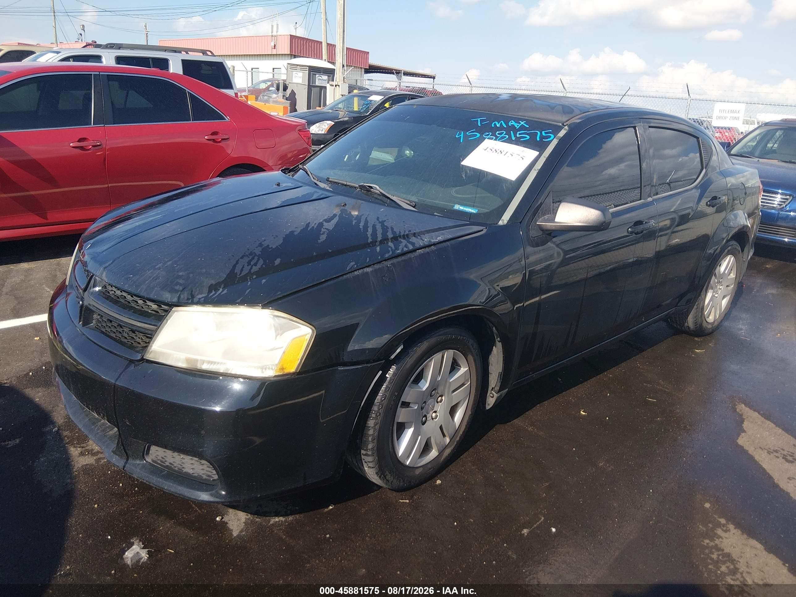 2014 Dodge Avenger Se Черный vin: 1C3CDZAB8EN165590