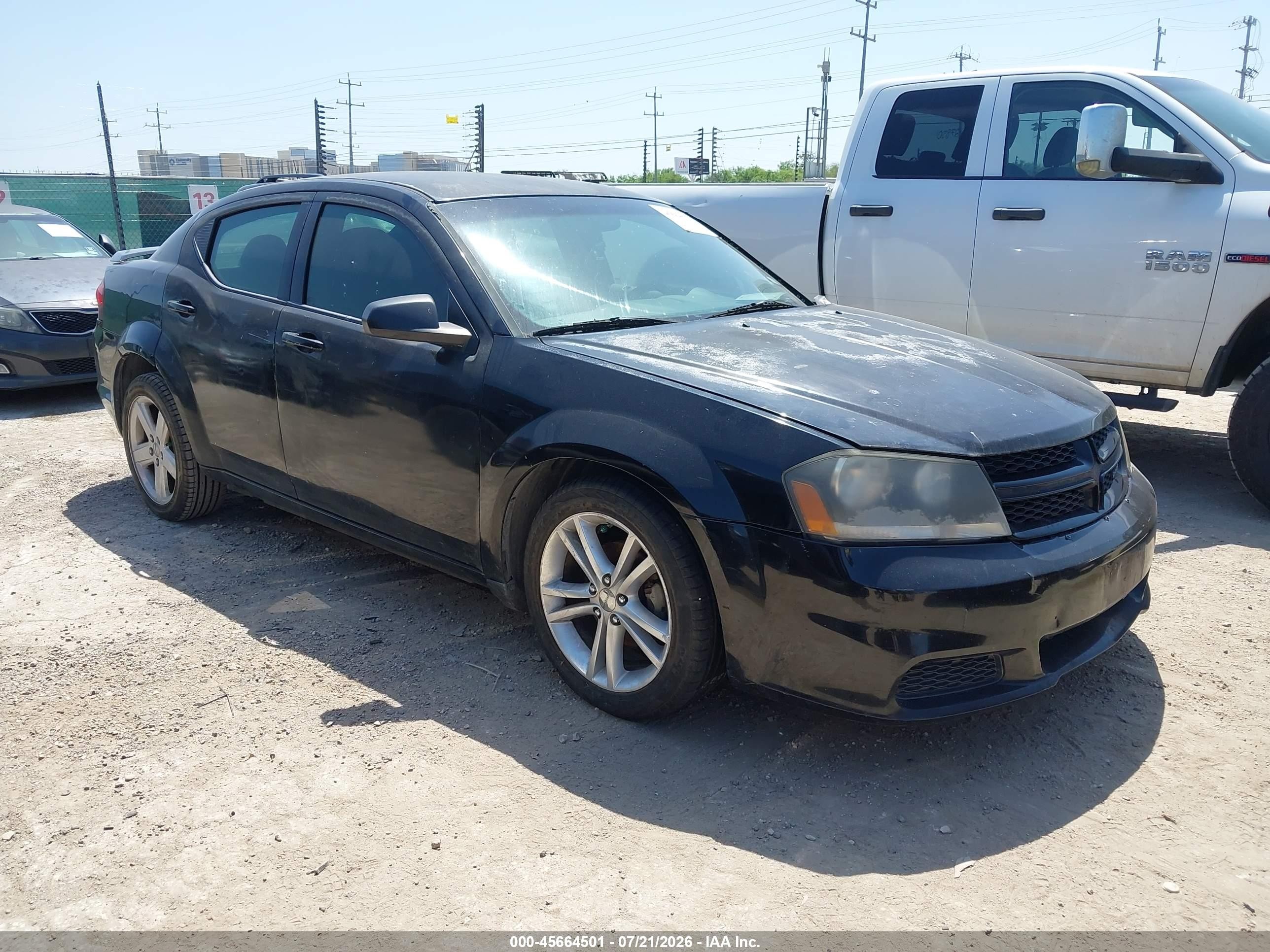 2014 Dodge Avenger Se Black vin: 1C3CDZAB8EN229126