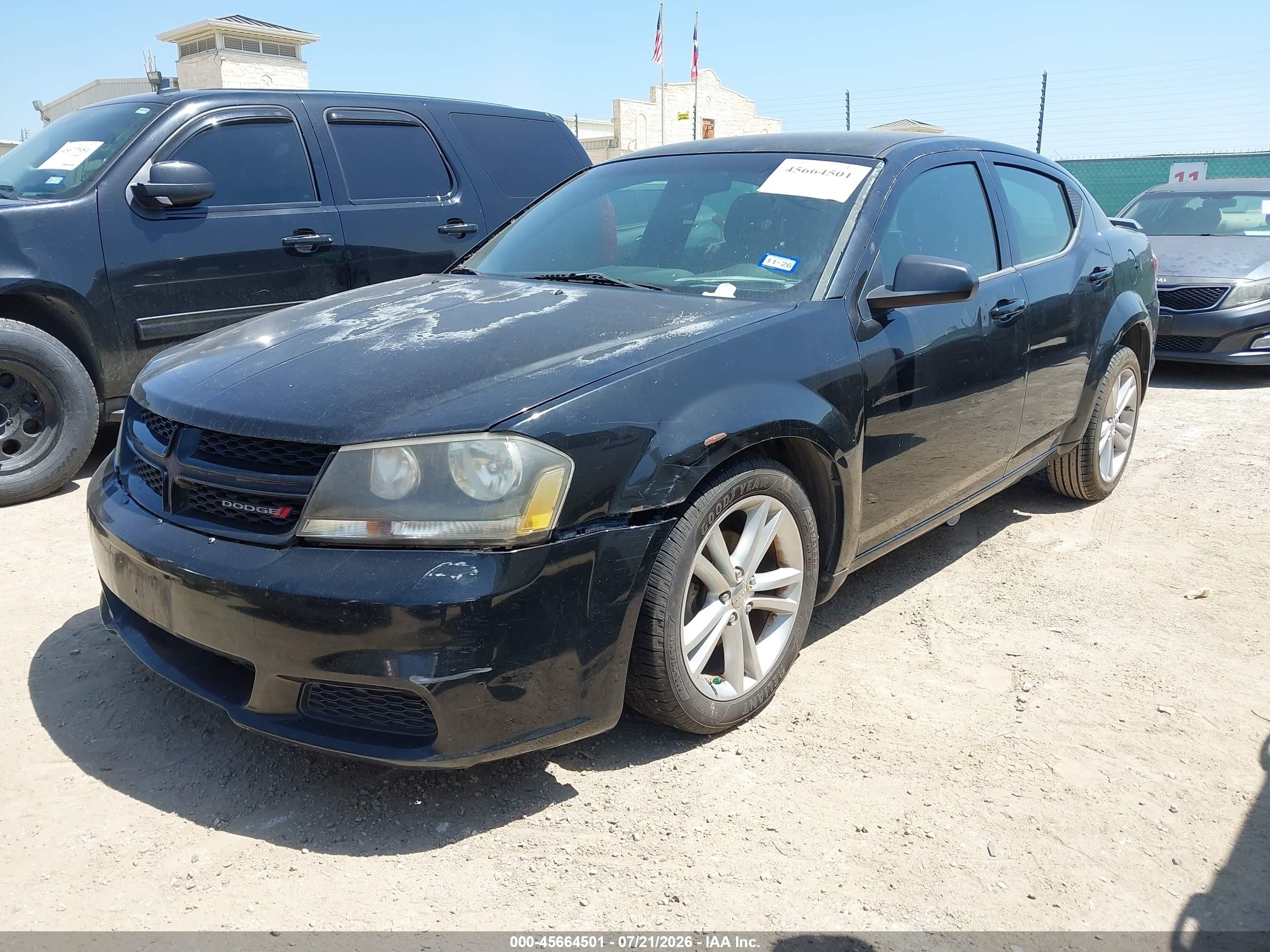 2014 Dodge Avenger Se Black vin: 1C3CDZAB8EN229126