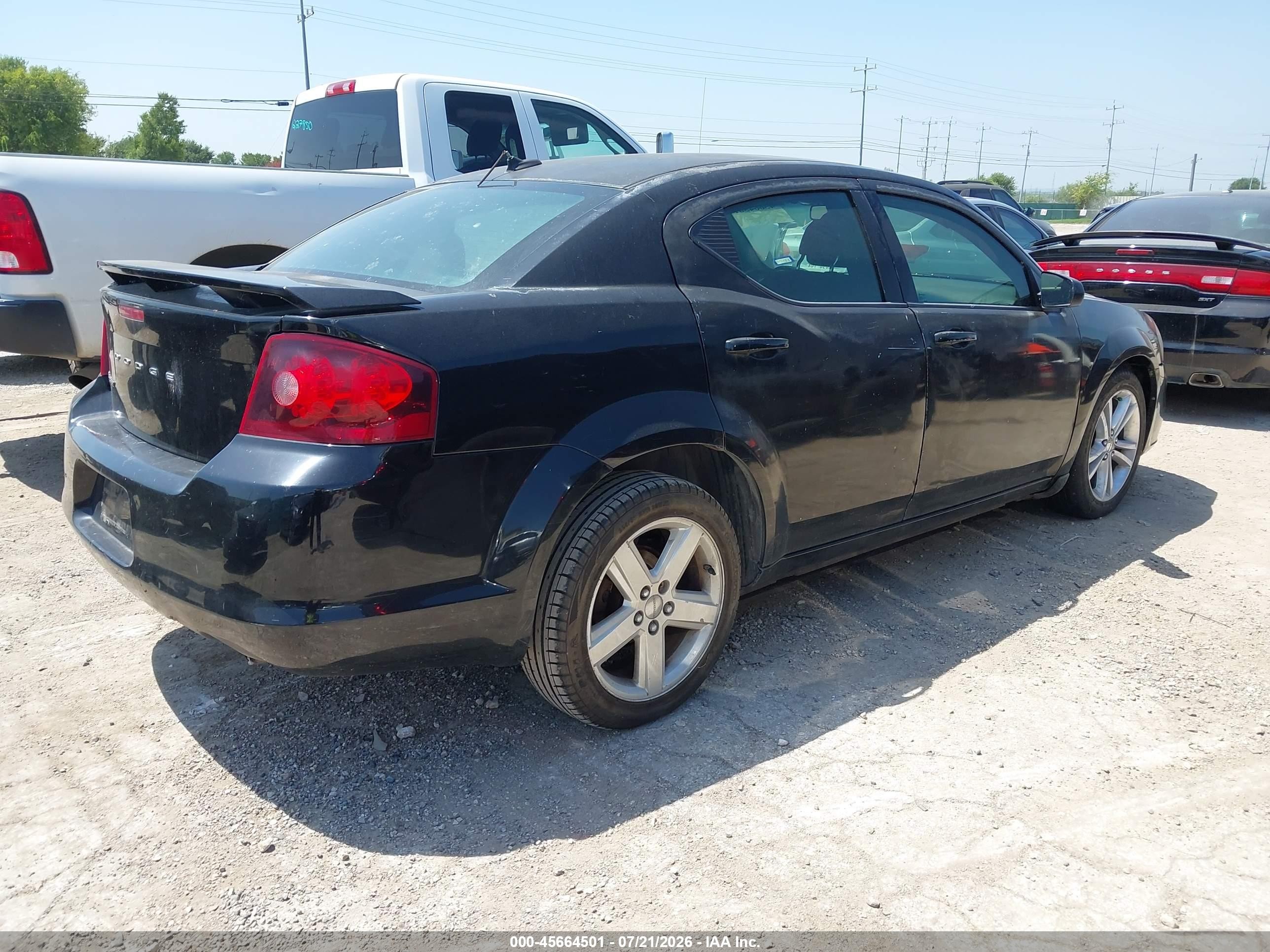 2014 Dodge Avenger Se Black vin: 1C3CDZAB8EN229126