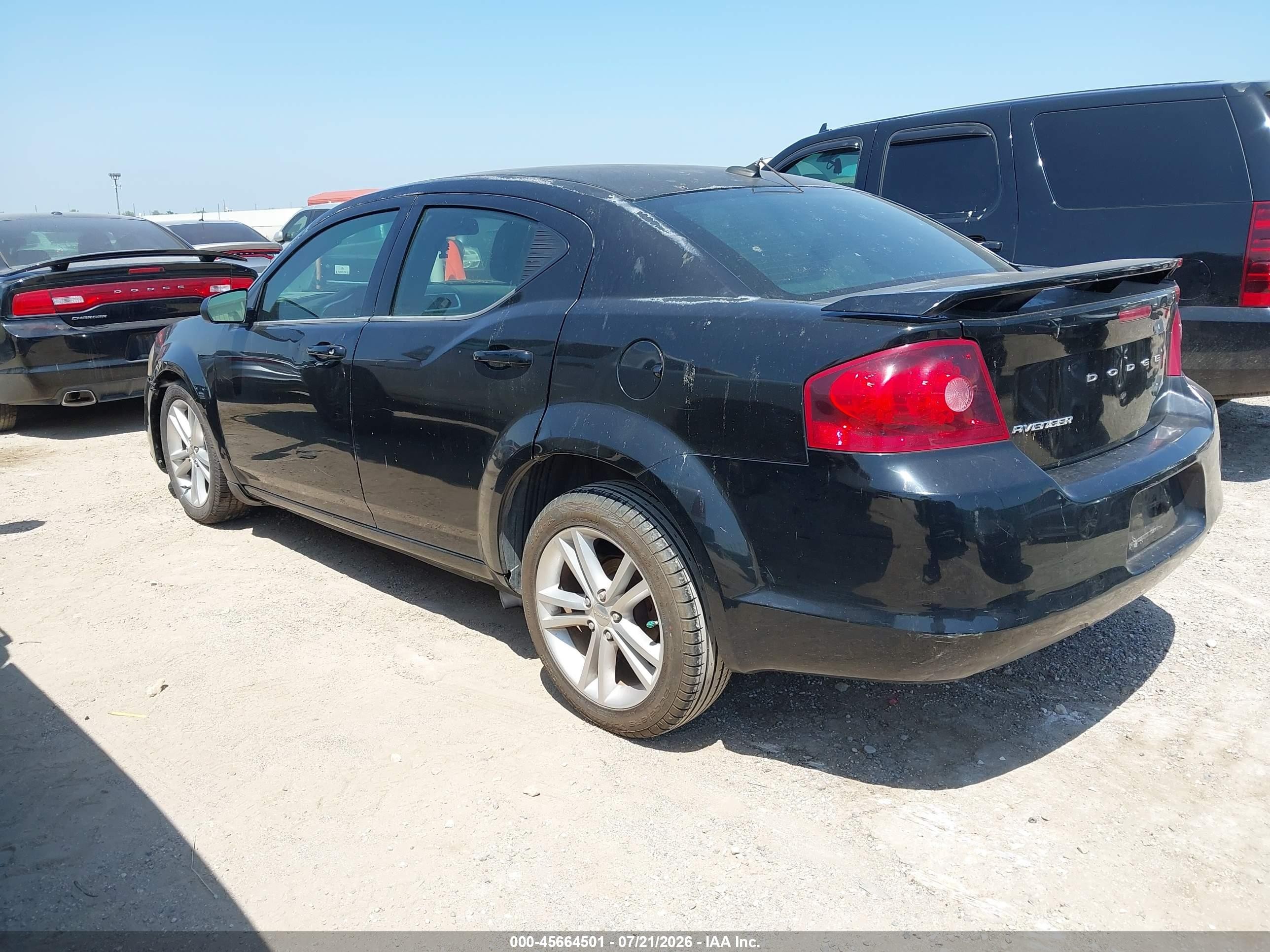 2014 Dodge Avenger Se Black vin: 1C3CDZAB8EN229126
