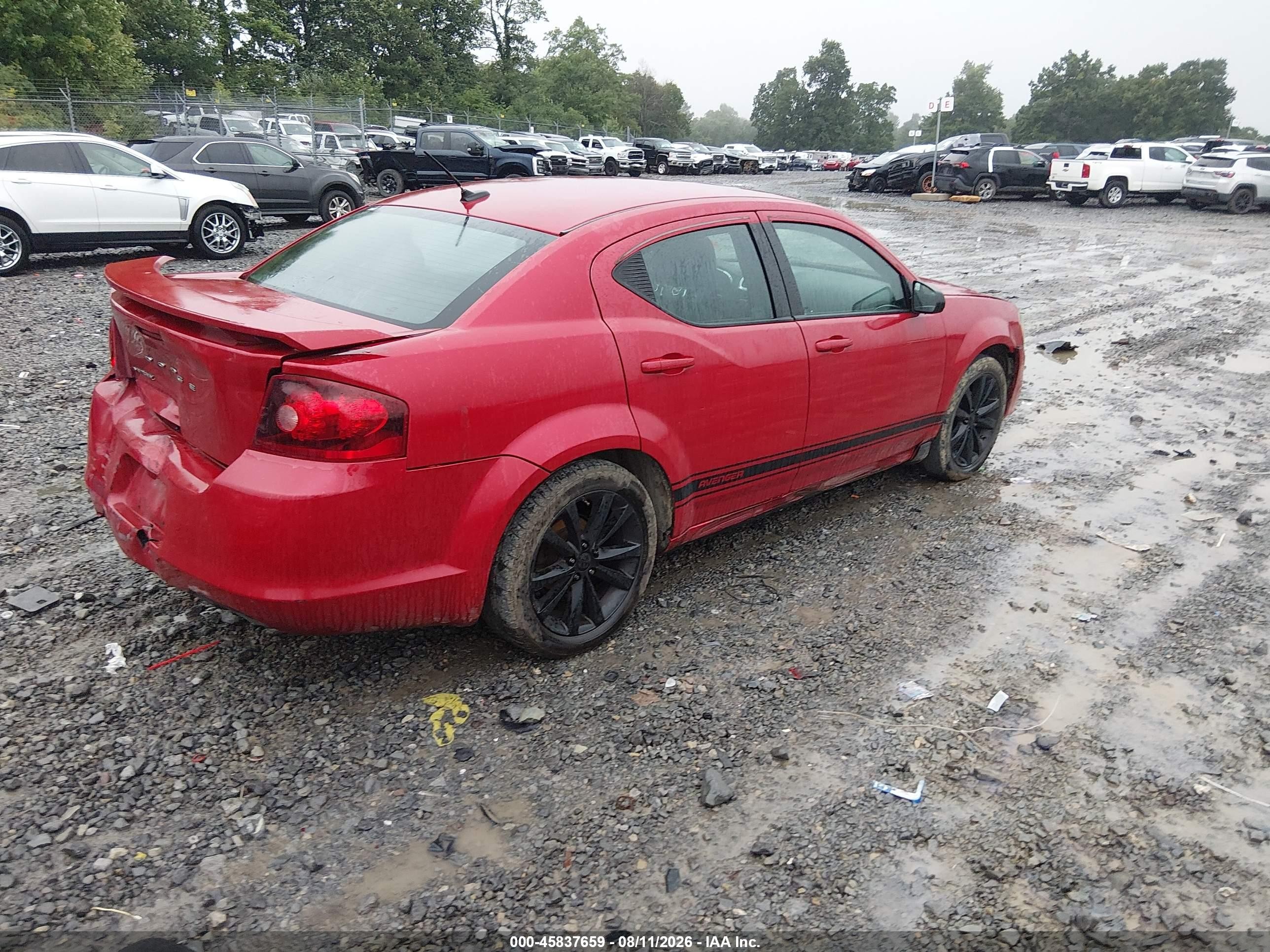 2014 Dodge Avenger Se Red vin: 1C3CDZAB8EN237565