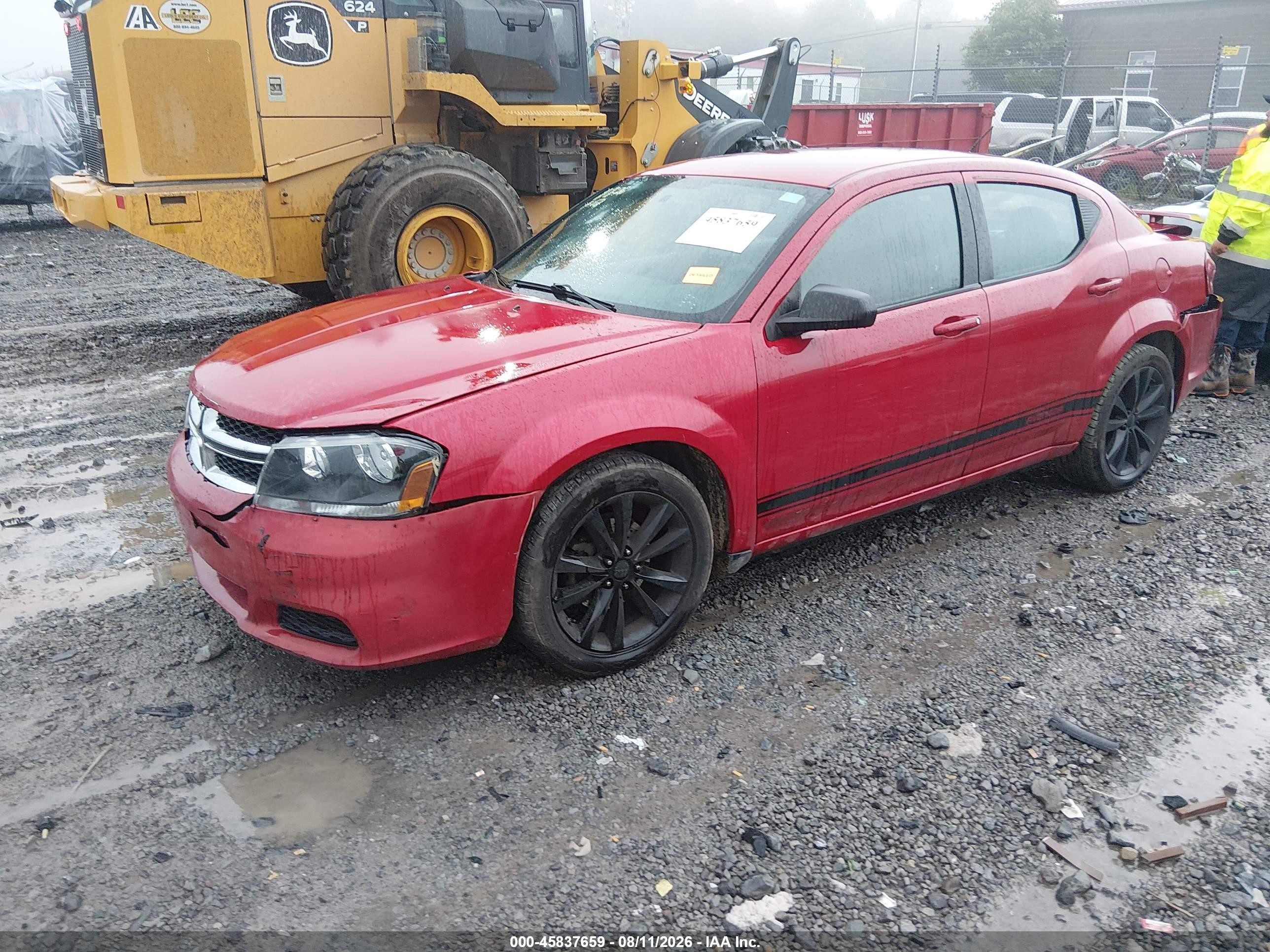 2014 Dodge Avenger Se Red vin: 1C3CDZAB8EN237565