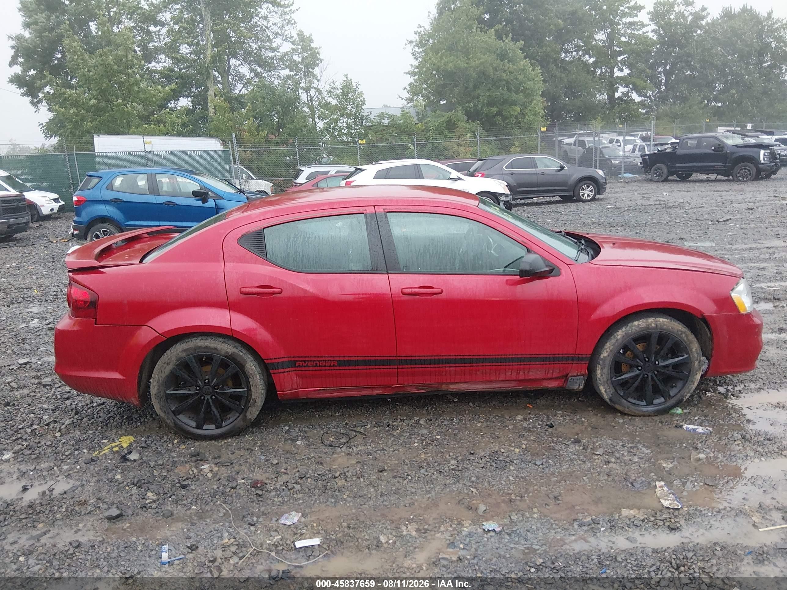 2014 Dodge Avenger Se Red vin: 1C3CDZAB8EN237565