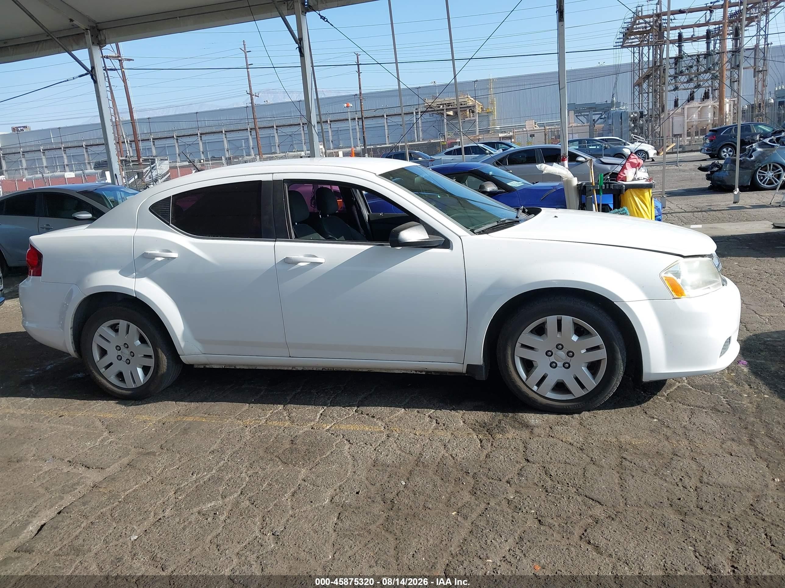 2012 Dodge Avenger Se White vin: 1C3CDZAB9CN214020