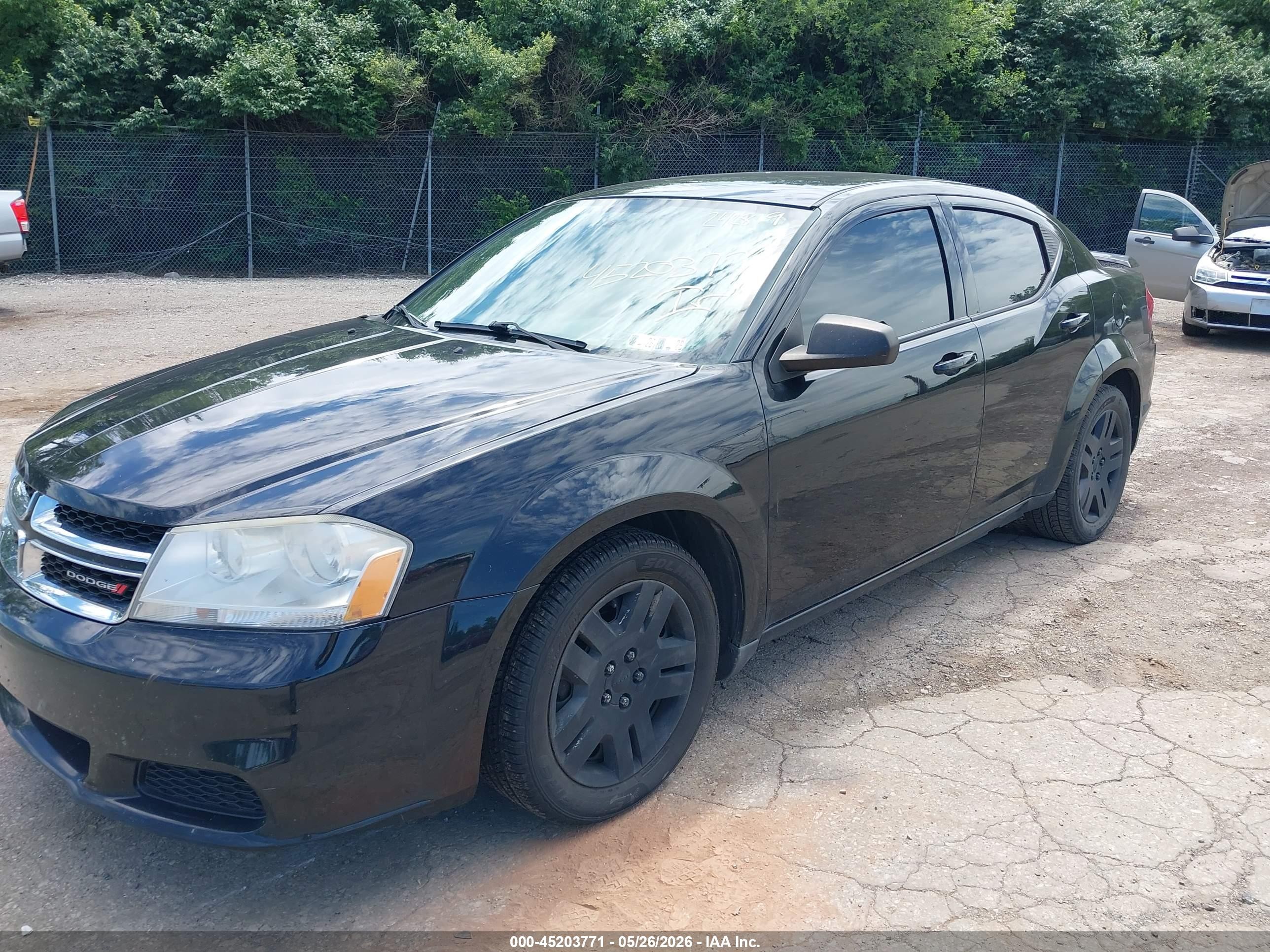 2012 Dodge Avenger Se Black vin: 1C3CDZAB9CN242819