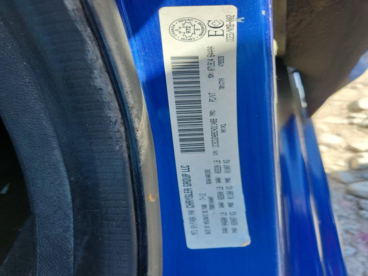 2012 Dodge Avenger Se Blue vin: 1C3CDZAB9CN311489