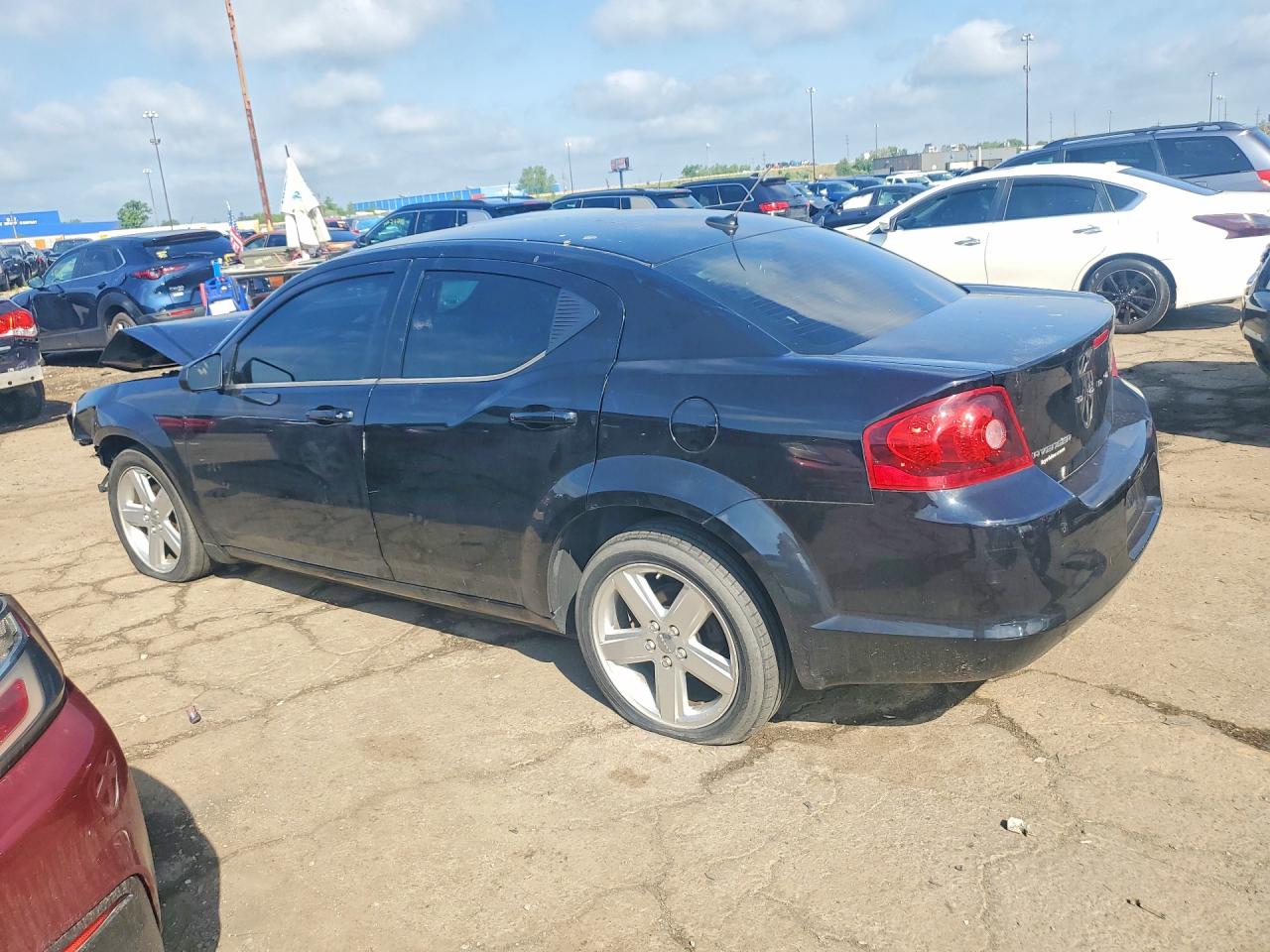 2013 Dodge Avenger Se Black vin: 1C3CDZAB9DN563986