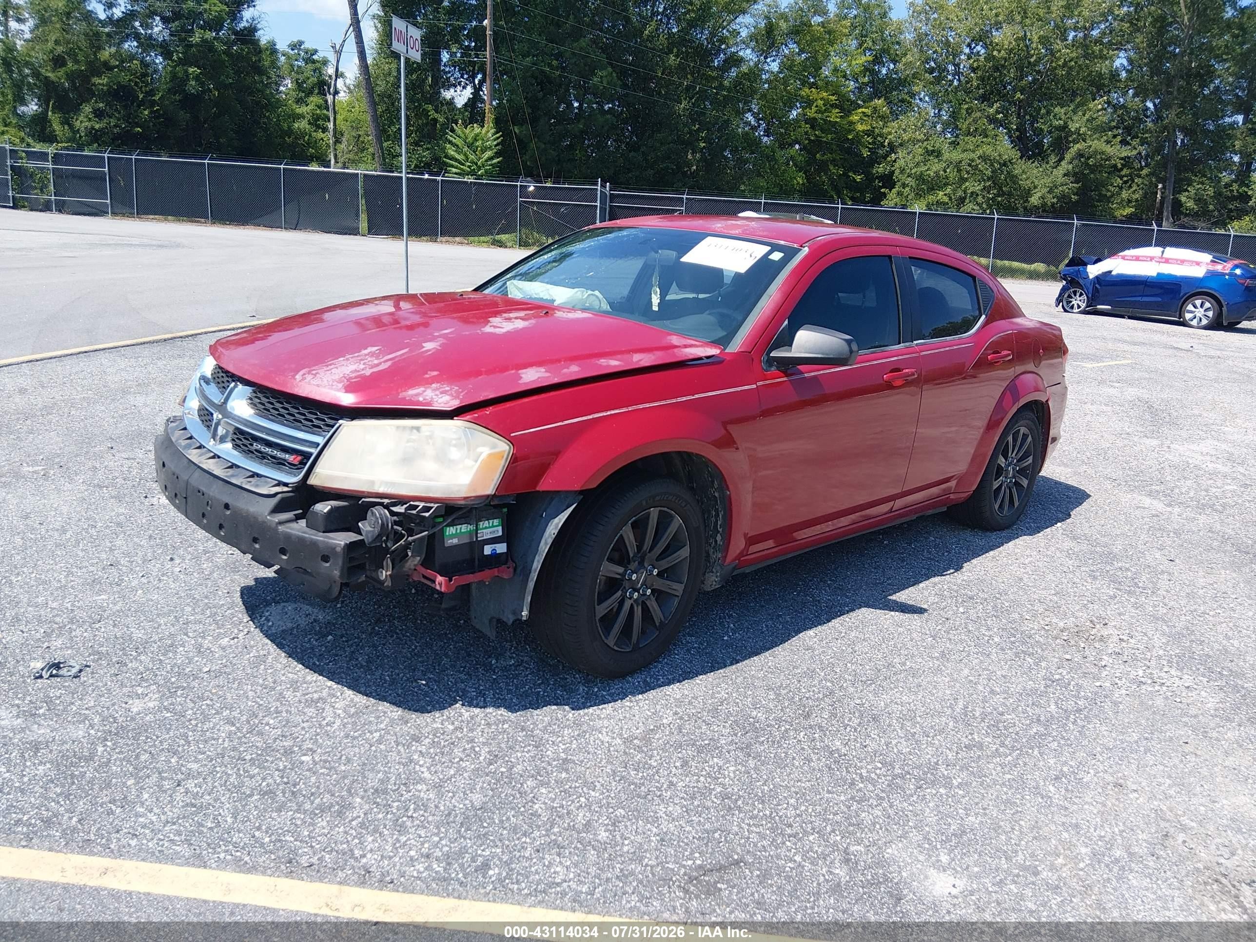 2013 Dodge Avenger Se Red vin: 1C3CDZAB9DN630103
