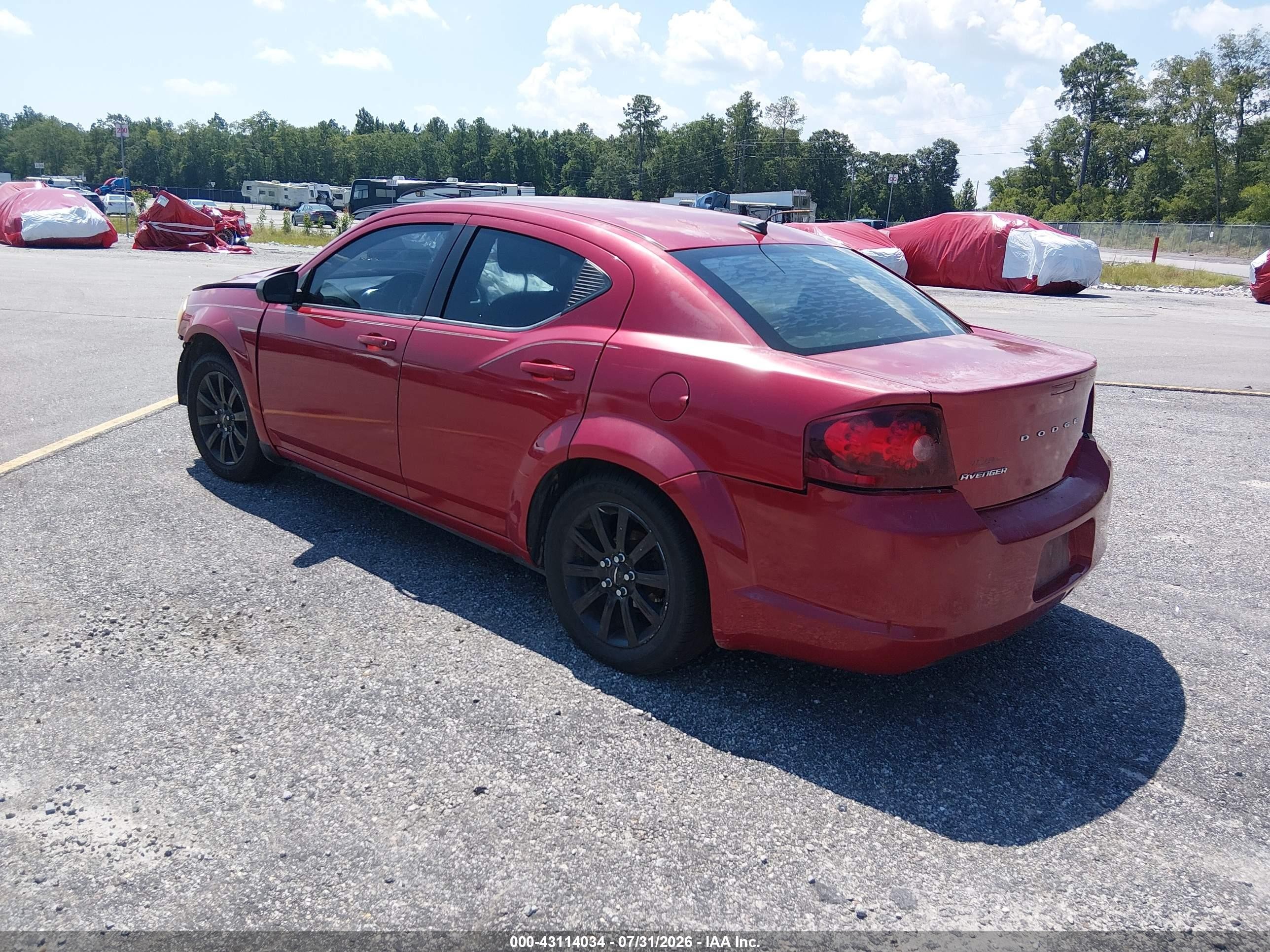 2013 Dodge Avenger Se Red vin: 1C3CDZAB9DN630103