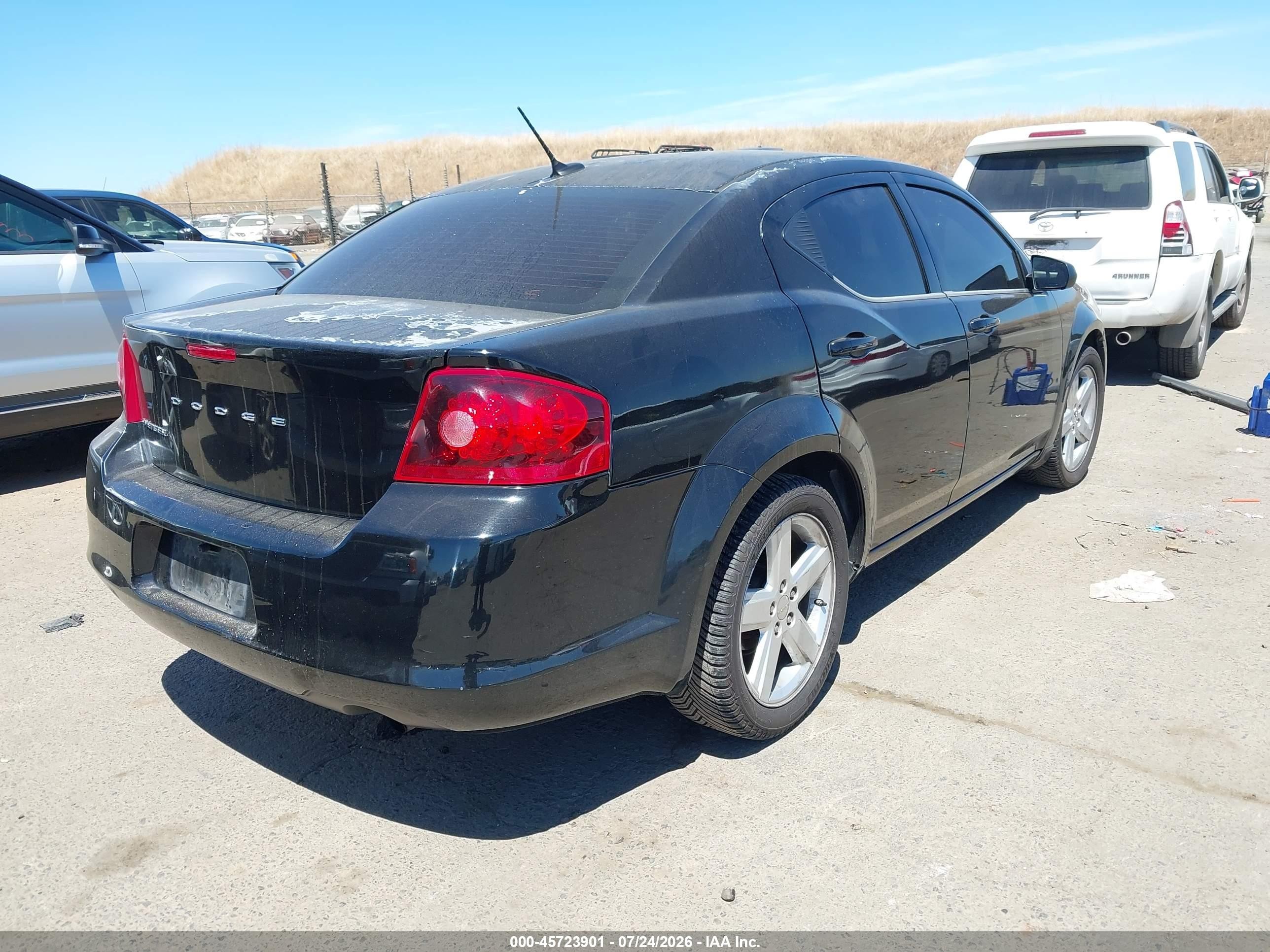 2013 Dodge Avenger Se Черный vin: 1C3CDZAB9DN643675