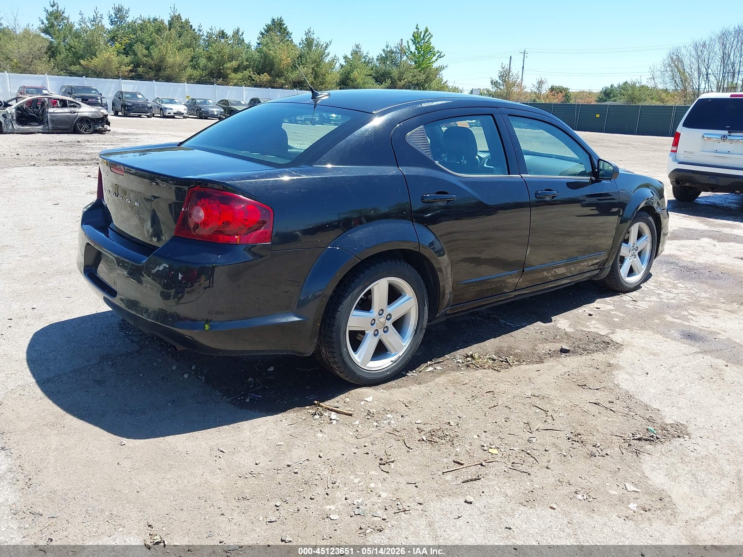 2013 Dodge Avenger Se Black vin: 1C3CDZAB9DN662954