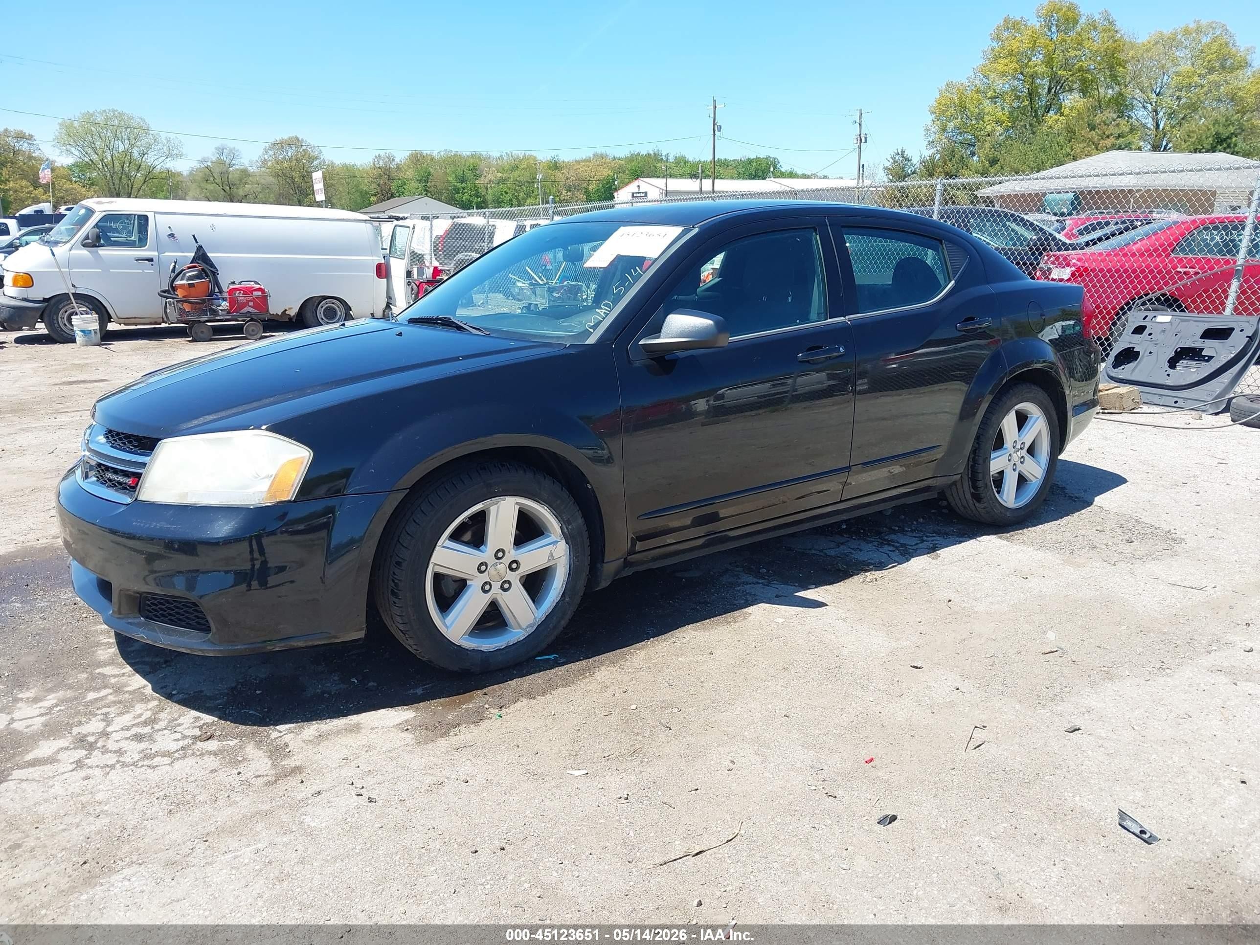 2013 Dodge Avenger Se Black vin: 1C3CDZAB9DN662954