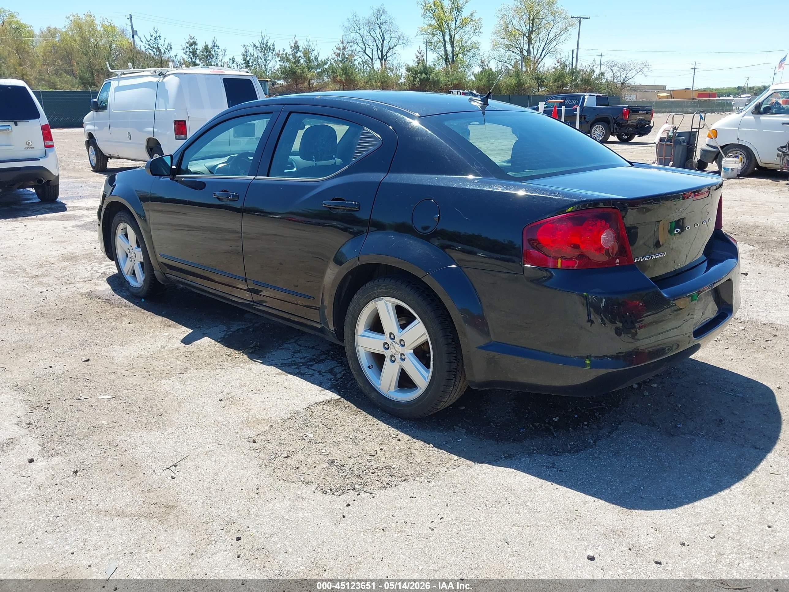 2013 Dodge Avenger Se Black vin: 1C3CDZAB9DN662954