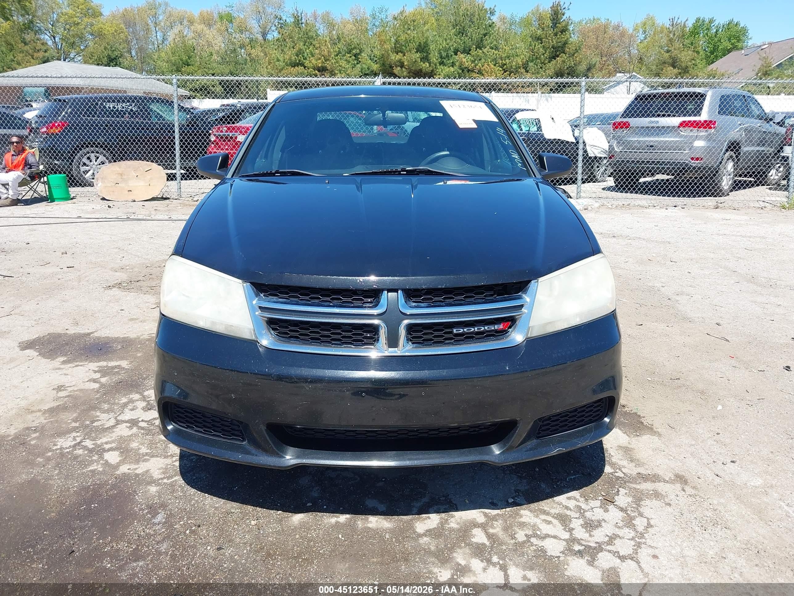 2013 Dodge Avenger Se Black vin: 1C3CDZAB9DN662954