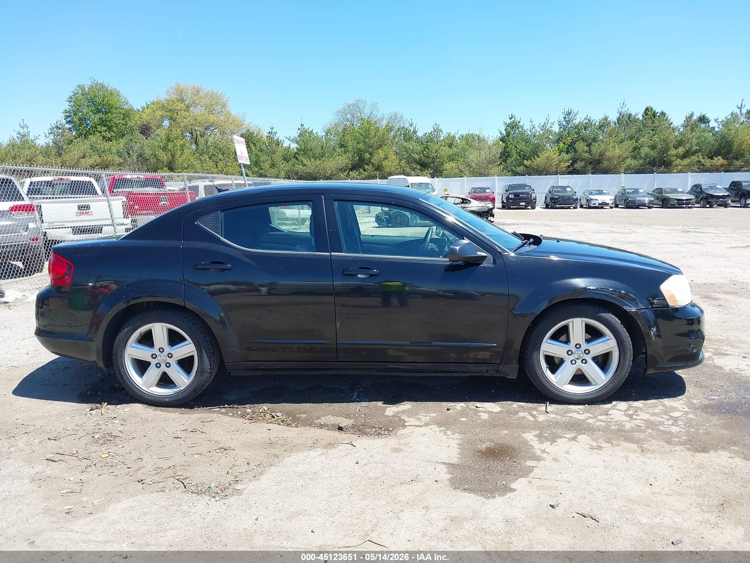 2013 Dodge Avenger Se Black vin: 1C3CDZAB9DN662954