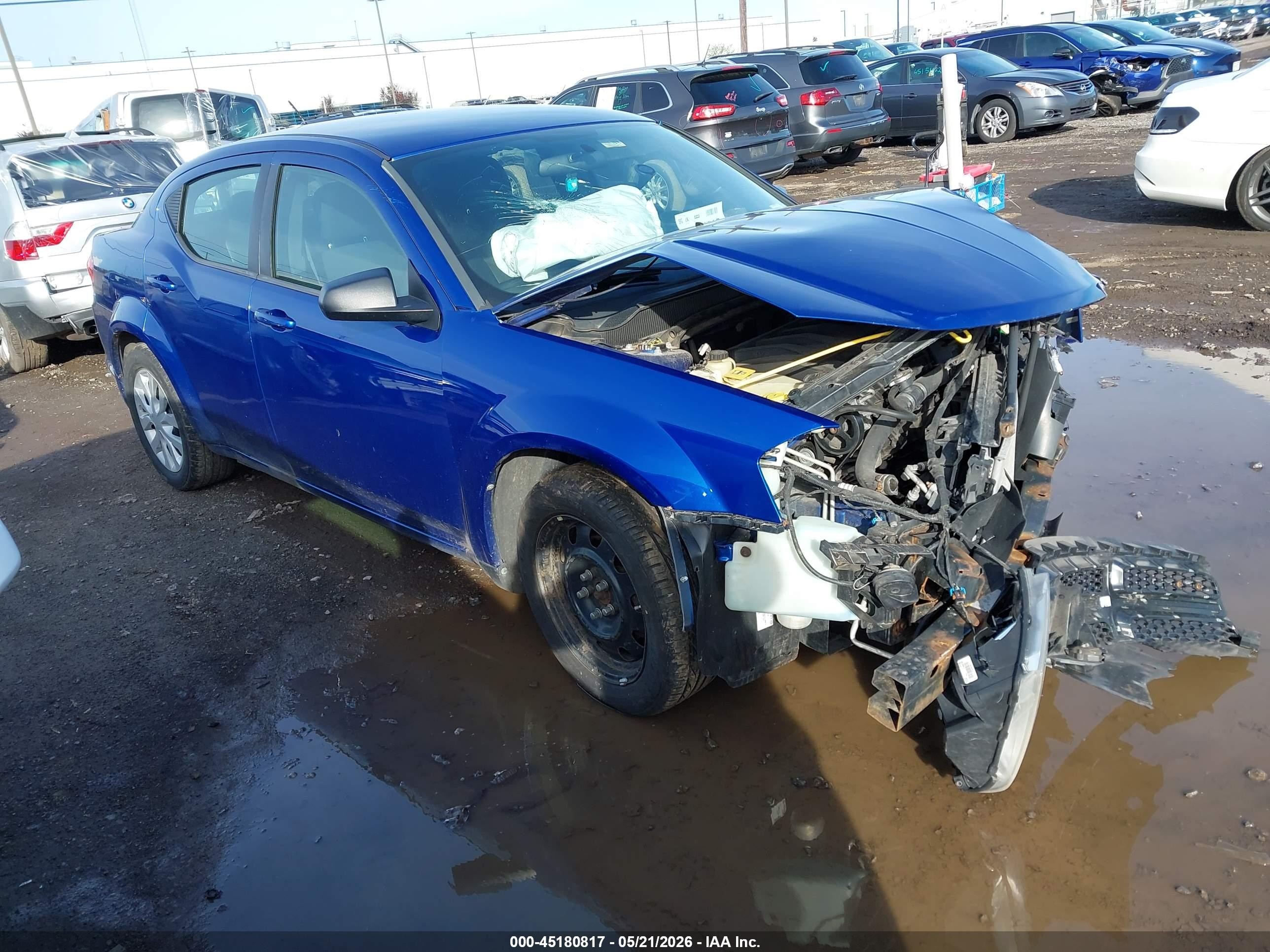2013 Dodge Avenger Se Blue vin: 1C3CDZAB9DN677163