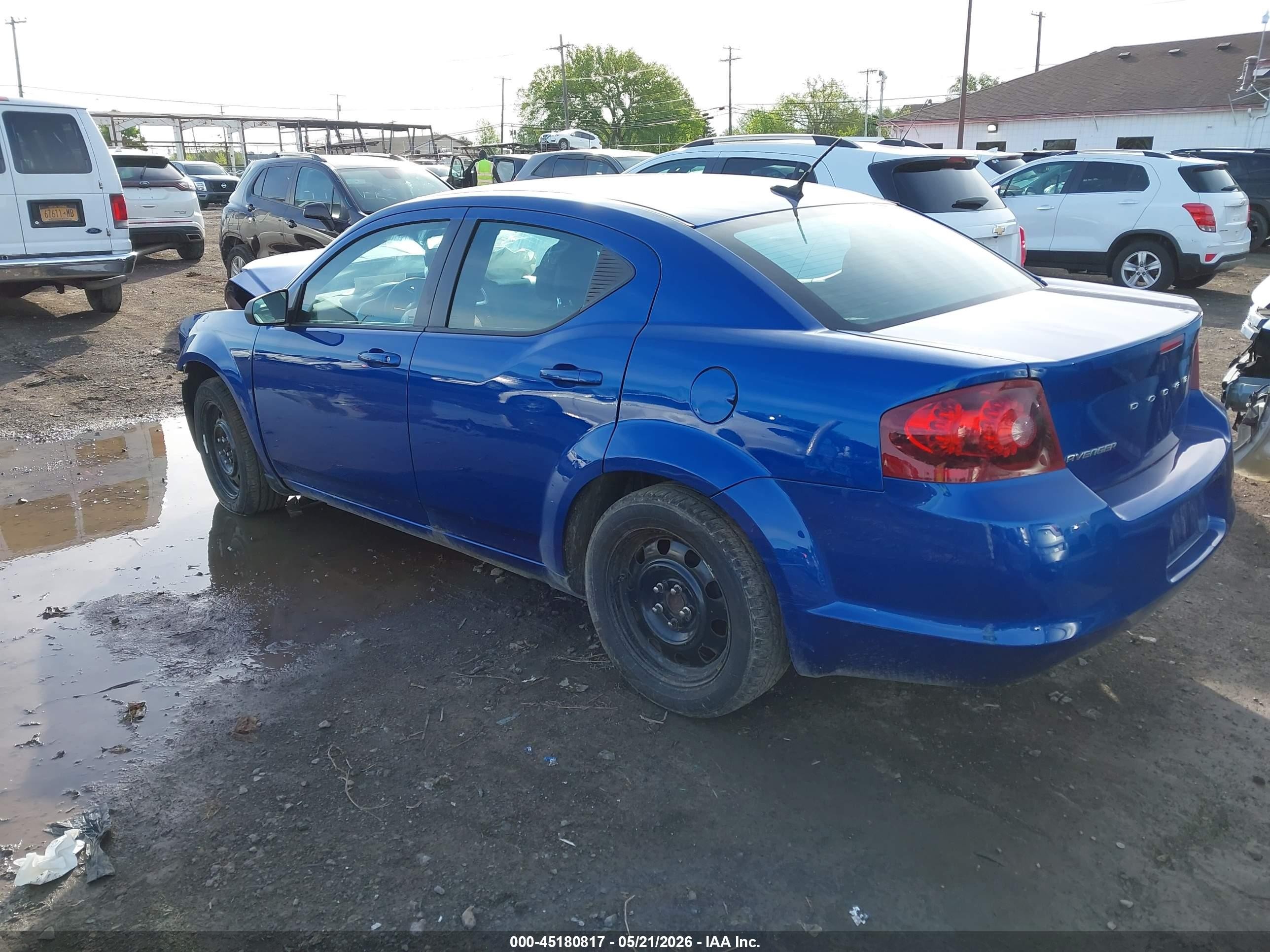 2013 Dodge Avenger Se Blue vin: 1C3CDZAB9DN677163