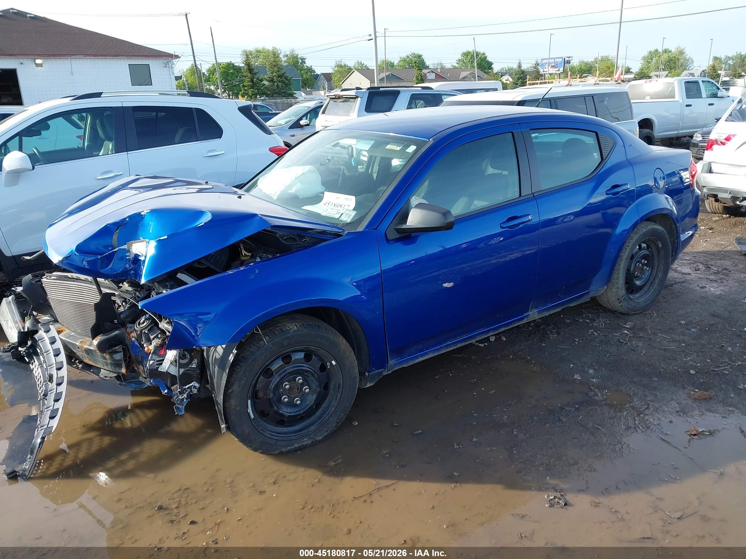 2013 Dodge Avenger Se Blue vin: 1C3CDZAB9DN677163