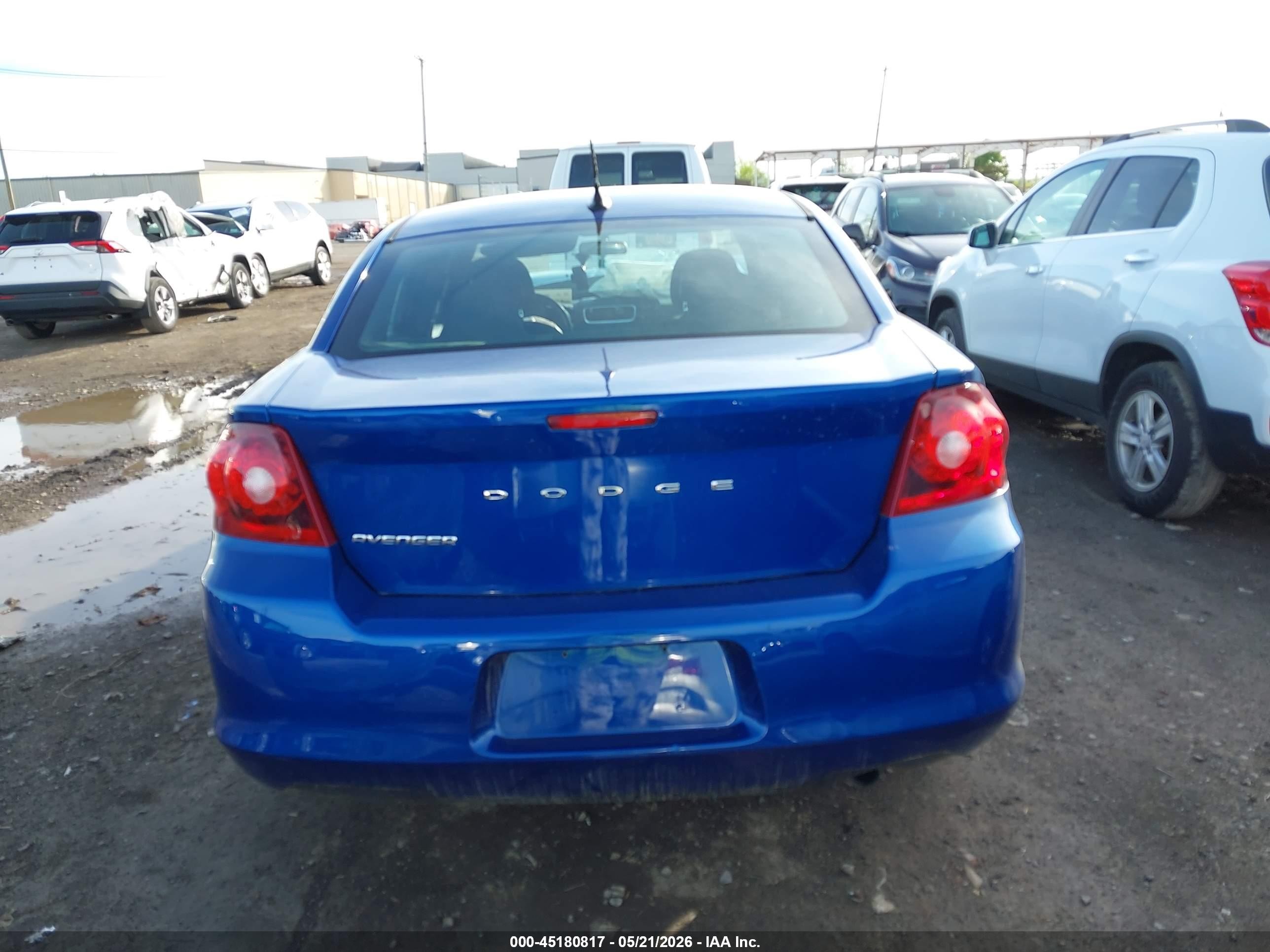 2013 Dodge Avenger Se Blue vin: 1C3CDZAB9DN677163