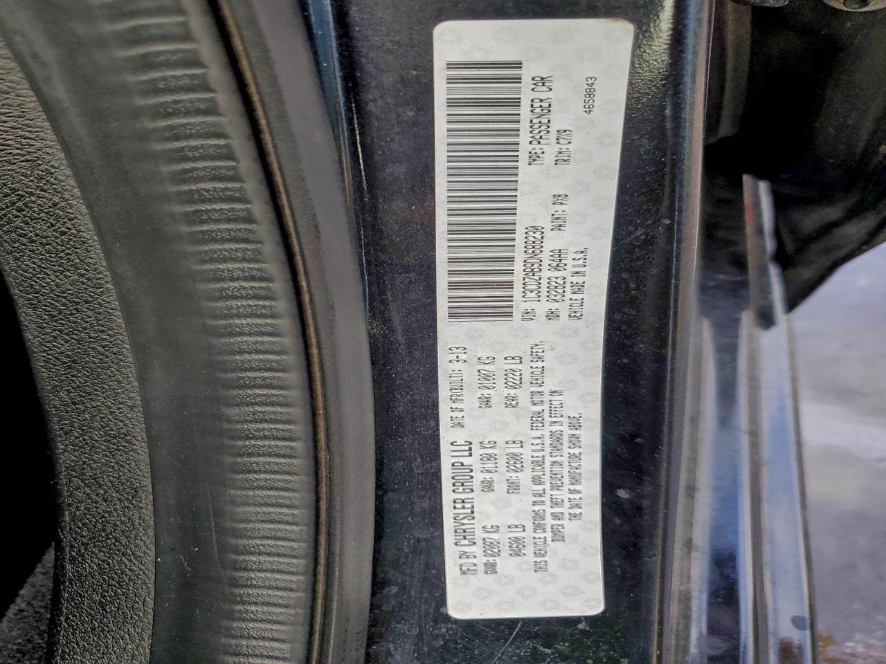 2013 Dodge Avenger Se Black vin: 1C3CDZAB9DN688230