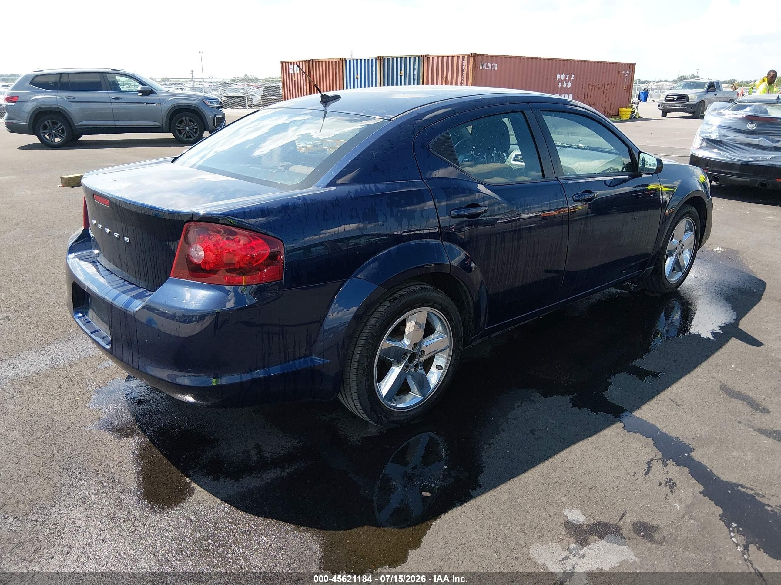 2013 Dodge Avenger Se Blue vin: 1C3CDZAB9DN724949