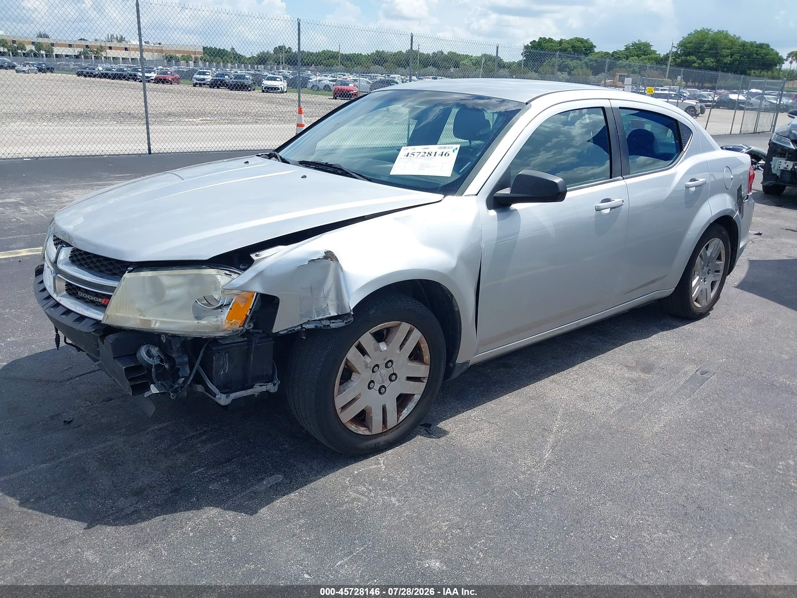 2013 Dodge Avenger Se Серебряный vin: 1C3CDZAB9DN756509