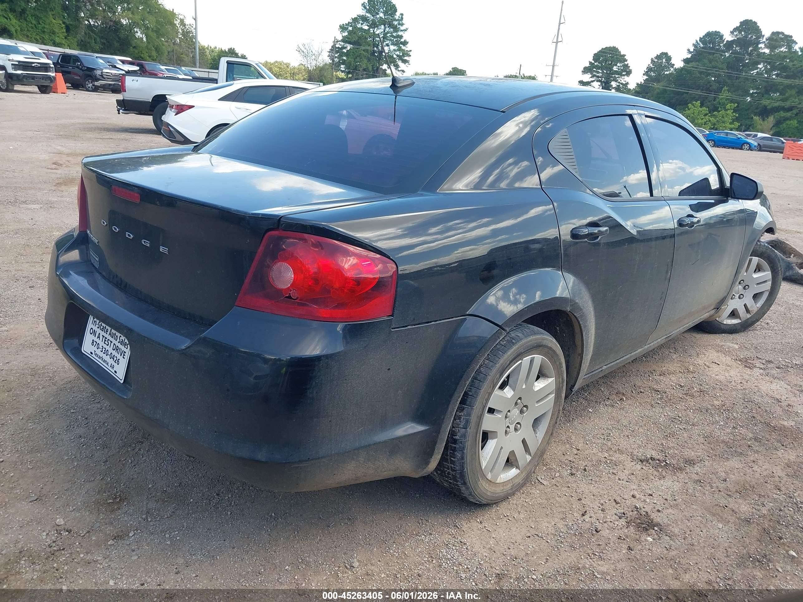 2014 Dodge Avenger Se Black vin: 1C3CDZAB9EN103082