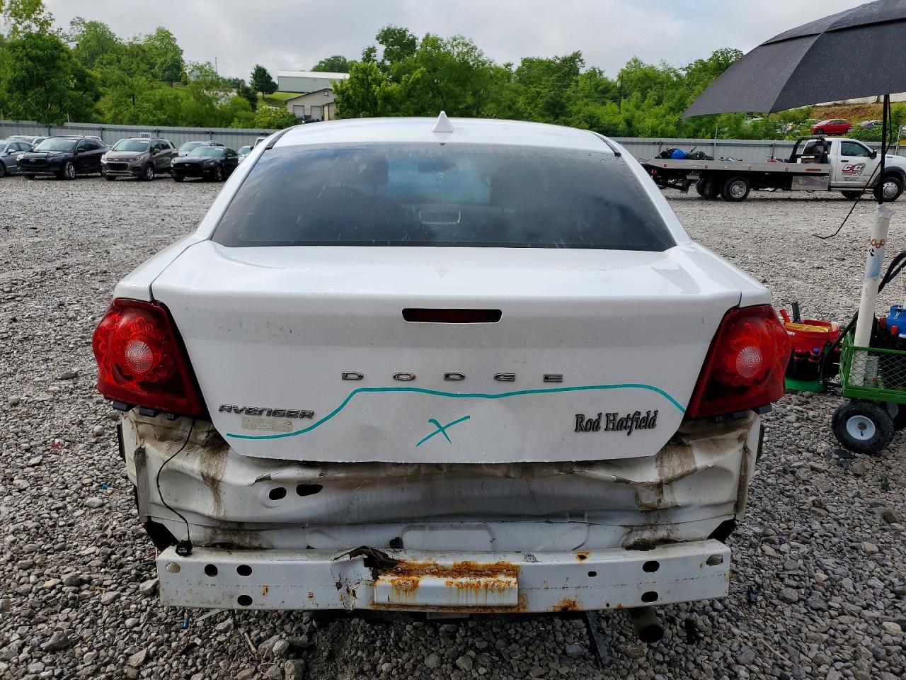 2014 Dodge Avenger Se White vin: 1C3CDZAB9EN112980