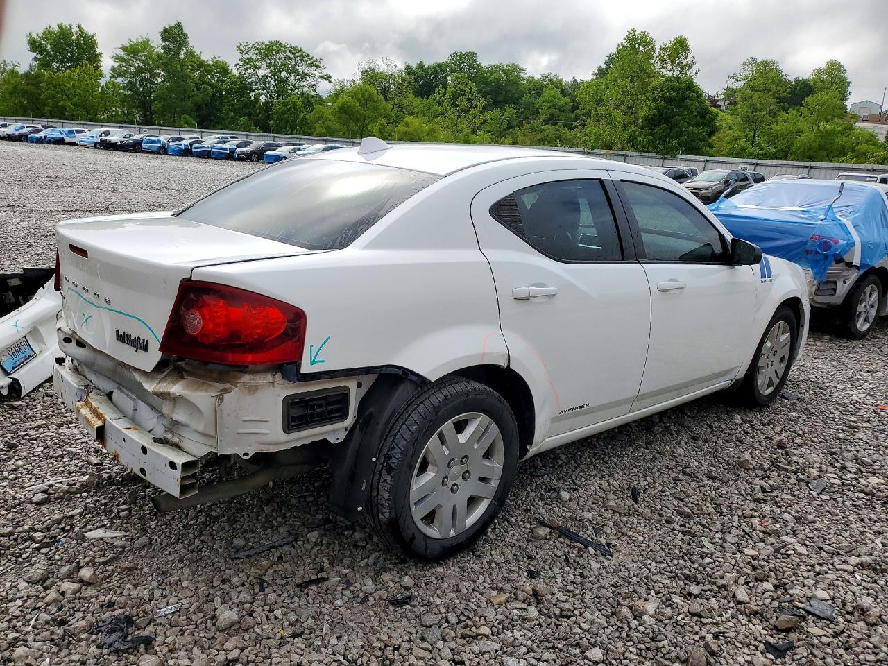 2014 Dodge Avenger Se White vin: 1C3CDZAB9EN112980