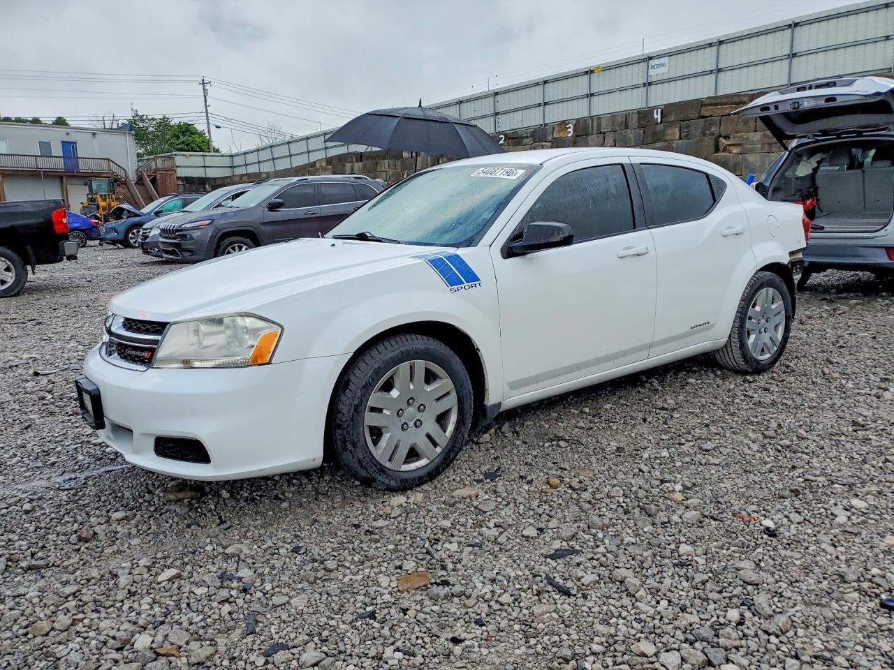 2014 Dodge Avenger Se White vin: 1C3CDZAB9EN112980